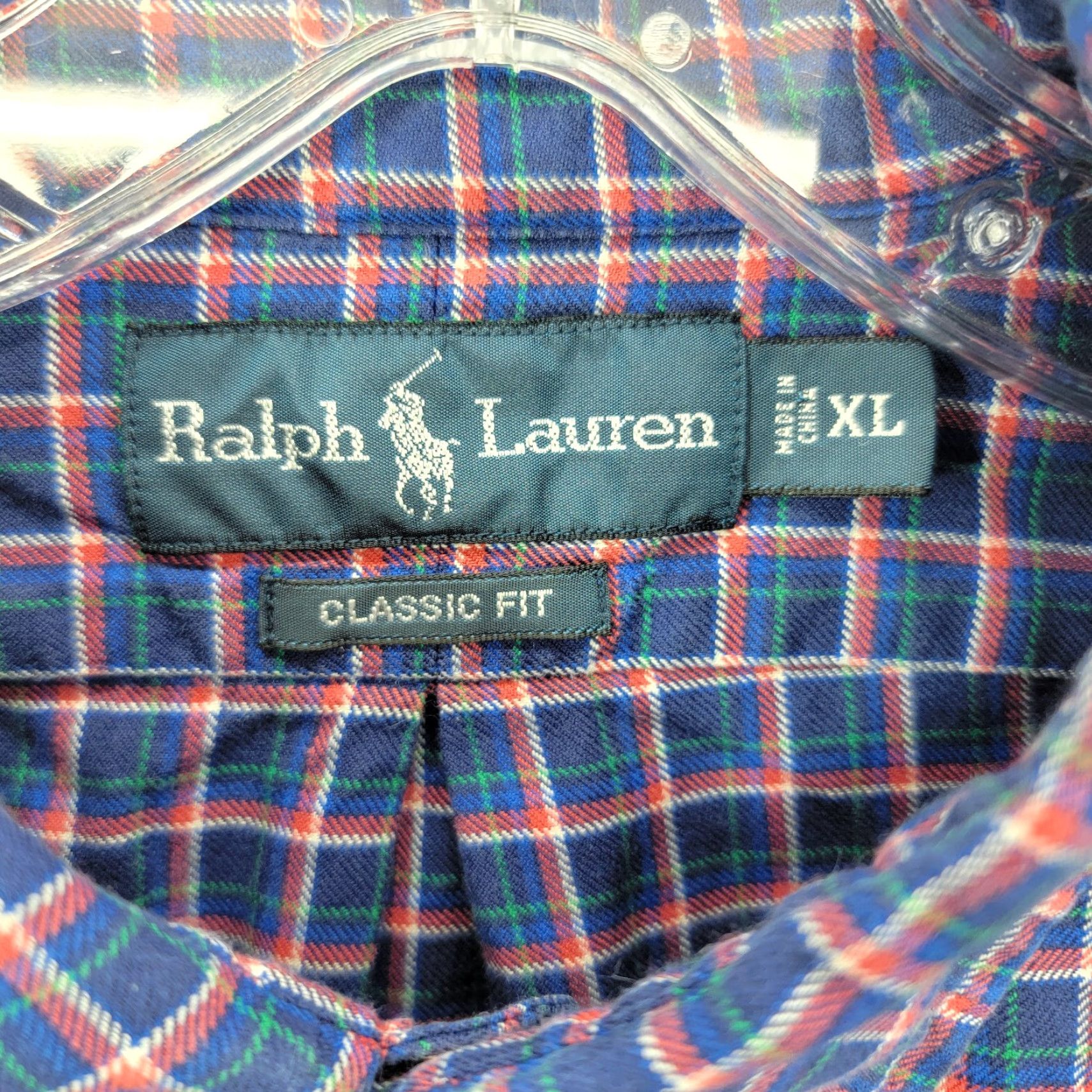 Polo Ralph Lauren VINTAGE Polo Ralph Lauren Shirt Mens XL Button-Up plaid check casual Size US XL / EU 56 / 4 - 3 Thumbnail