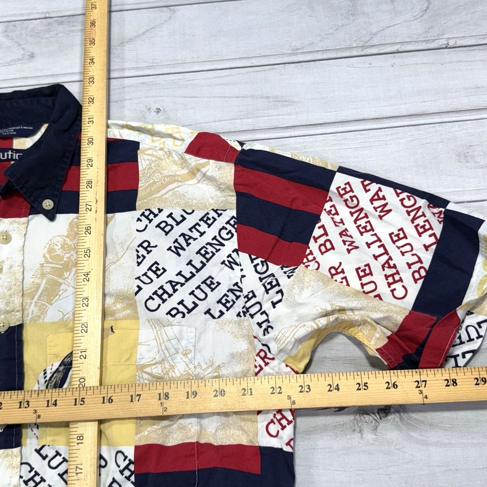 Nautica Nautica Shirt Nautica Water Challenge VTG 90s Button-Up Long Sleeve Multicolor Size US M / EU 48-50 / 2 - 5 Thumbnail