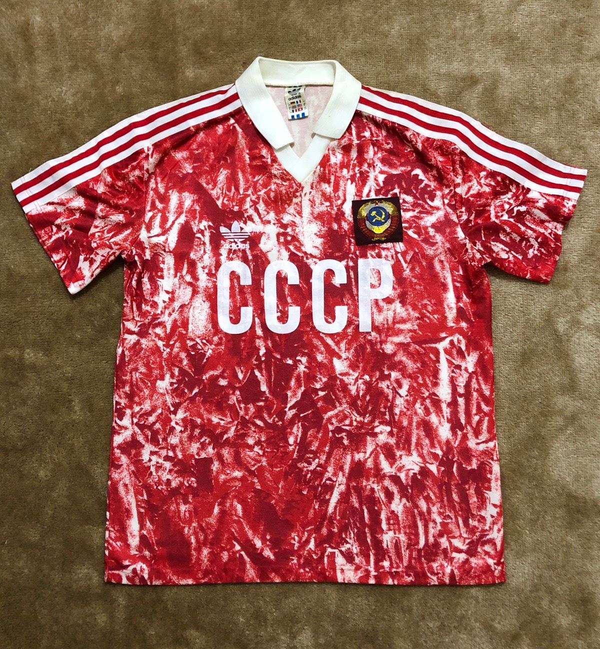 USSR SOVIET UNION 1989/1990 HOME FOOTBALL SHIRT JERSEY ADIDAS SIZE