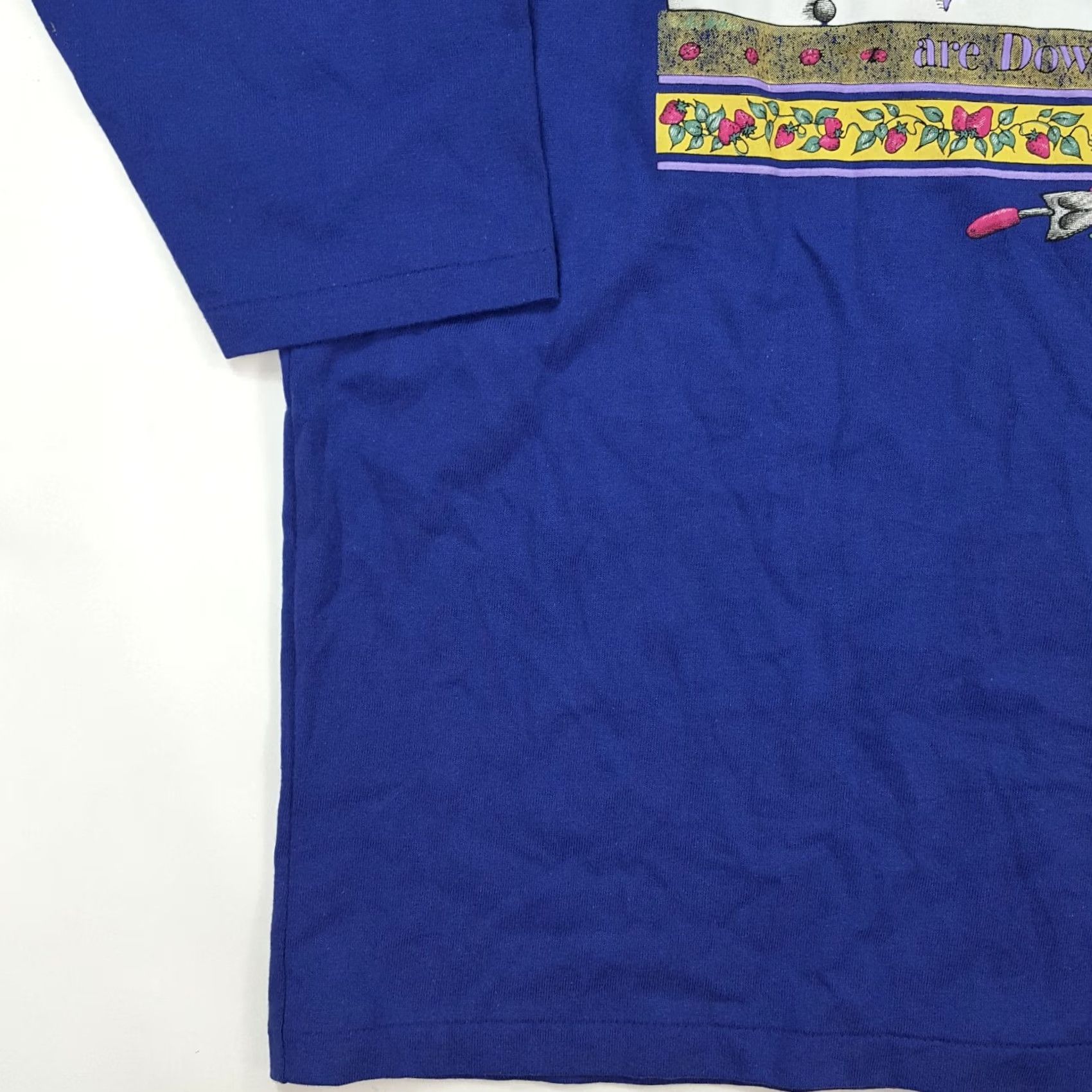 Vintage VINTAGE Sturtee T-Shirt Blue 2XL Adult Womens 2XL Crew Neck 3/4 Sleeve Cotton Cute Retro 90s Garden Animals USA Made Shirt Top Size XXL / US 16-18 / IT 52-54 - 5 Thumbnail