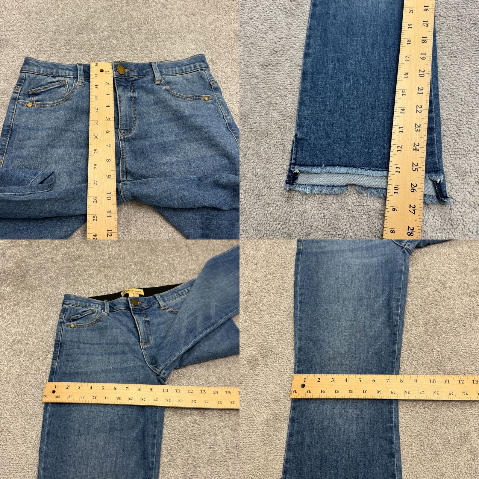Vintage Democracy AB Solution High Rise Denim Jeans Womens 6 Blue Medium Wash Slim Straight Pockets 5-Pocket Design Jeans Size 28" / US 6 / IT 42 - 9 Thumbnail