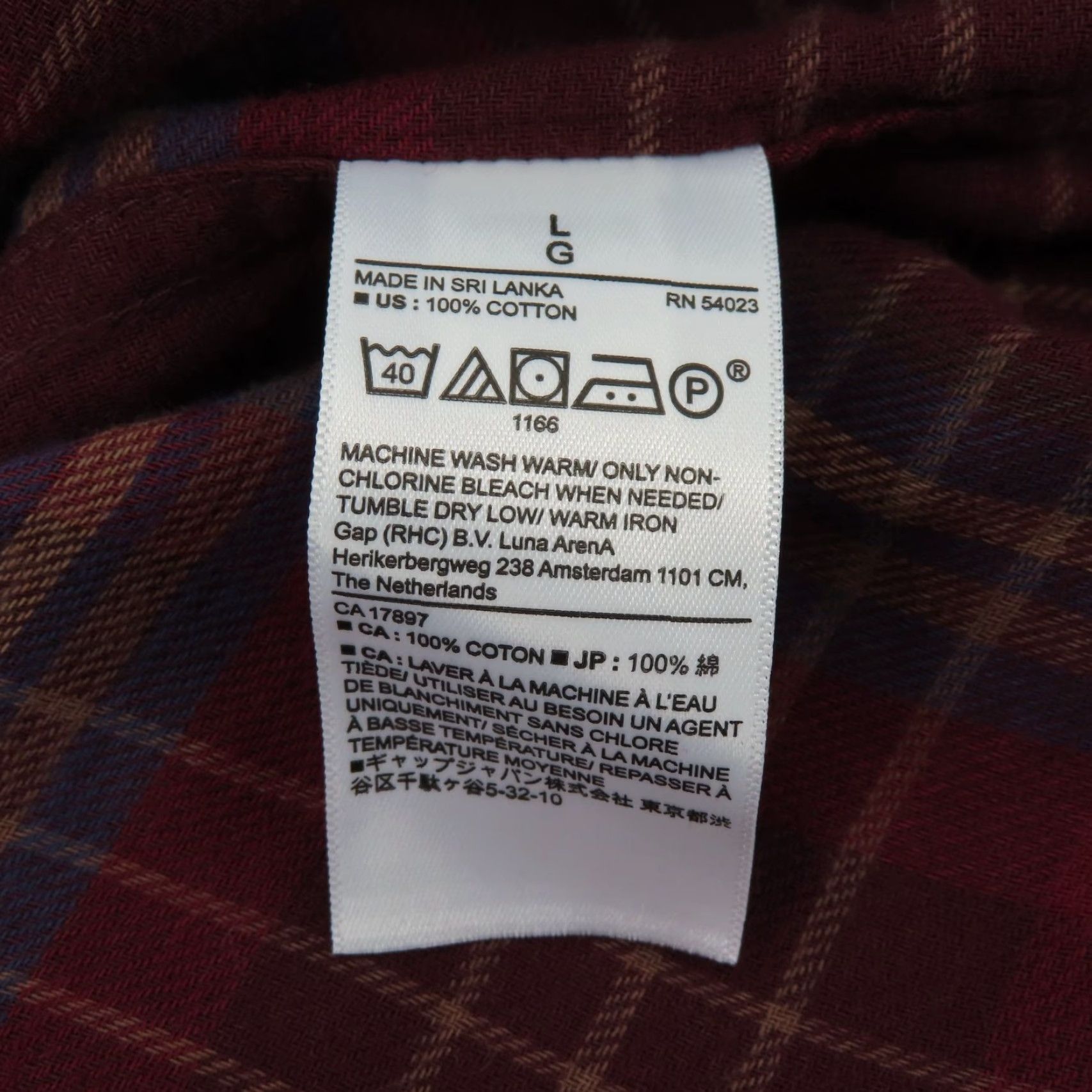 Banana Republic Banana Republic Mens Large Standard Fit Red Wine Button-Front Shirt NEW Size US L / EU 52-54 / 3 - 6 Thumbnail