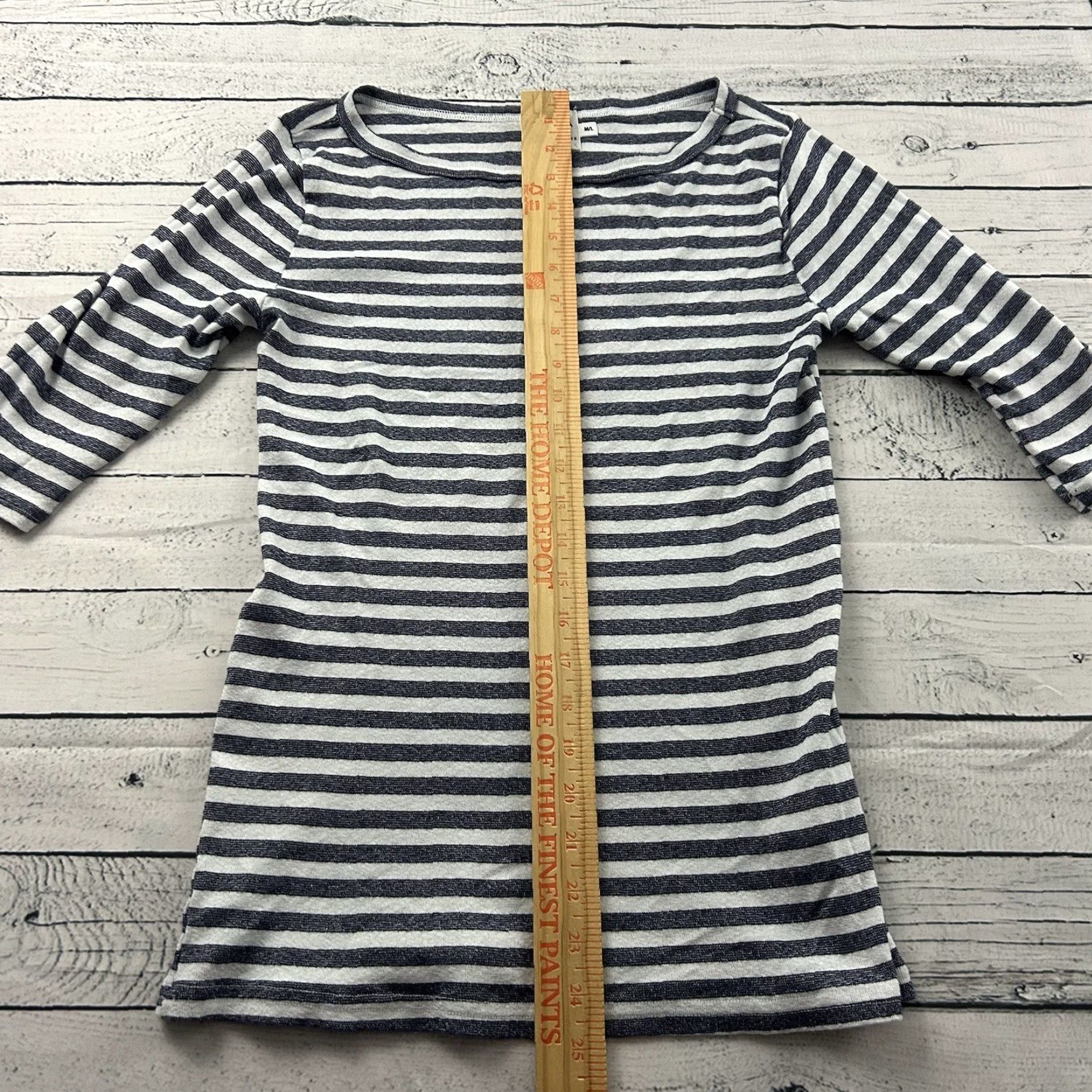 Anthropologie Micheal Stars Anthropologie Striped Shirt Women's M/L Blue White Blouse Multicolor 1/2 Sleeve Stars Theme Womens Size M / US 6-8 / IT 42-44 - 3 Thumbnail