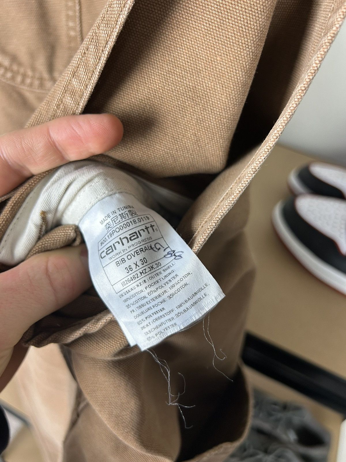 Carhartt × Vintage CARHARTT VINTAGE BOXY LOGO BAGGY FIT BIB OVERALS Size US 36 / EU 52 - 6 Thumbnail