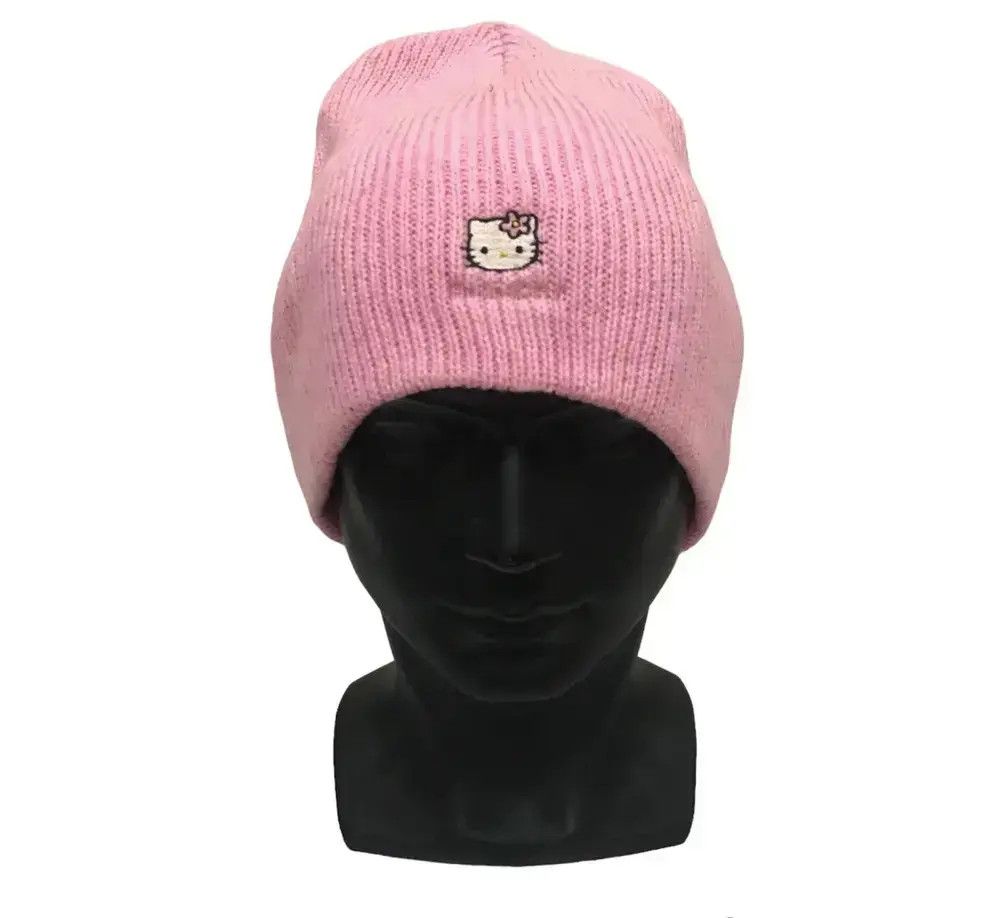 Japanese Brand Hello Kitty Small Logo Beanie Hat Size ONE SIZE - 1 Thumbnail