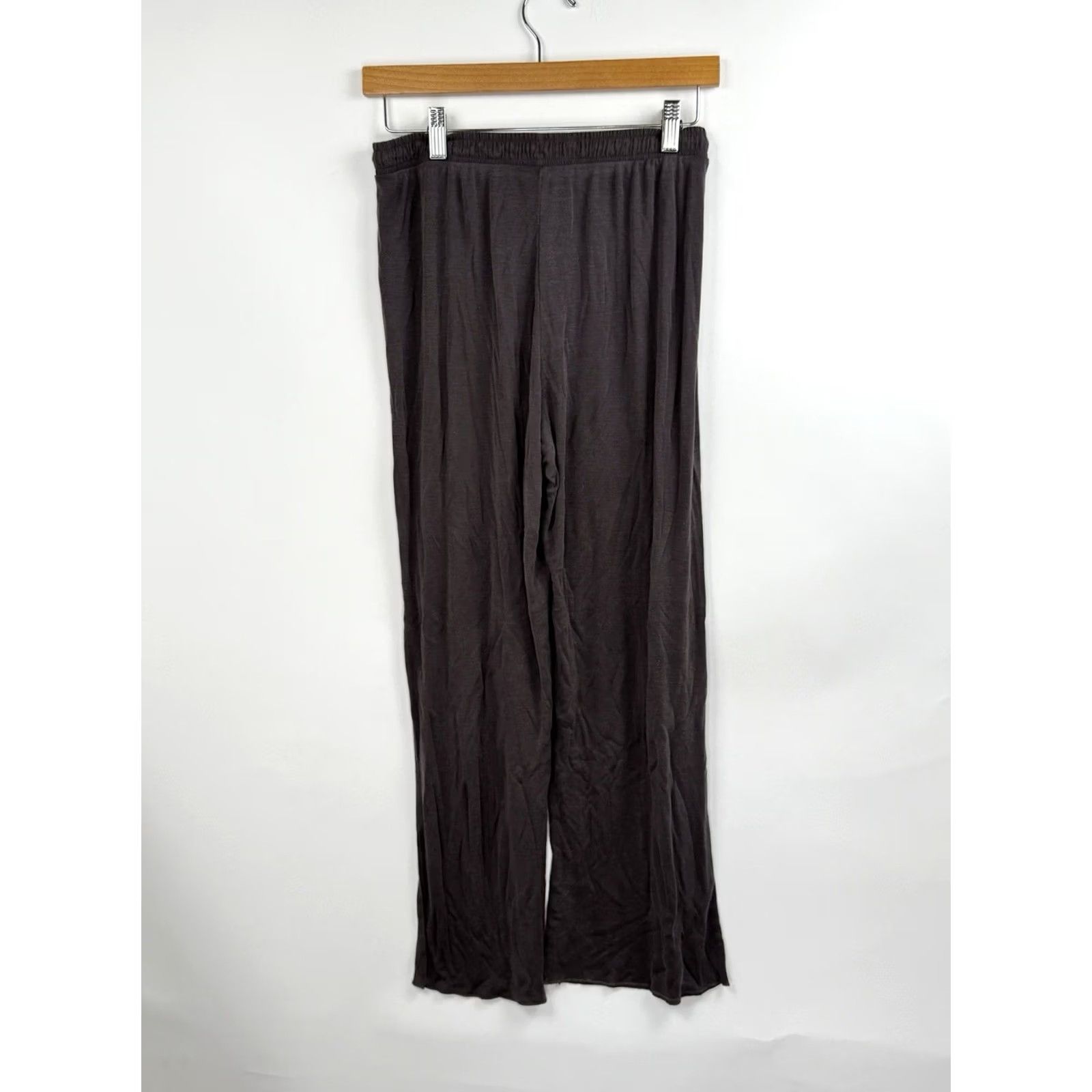 Vintage Oysho Pants Womens Small Pull On Drawstring Gray Wide-Leg Elastic Waistband Size 28" / US 6 / IT 42 - 8 Thumbnail