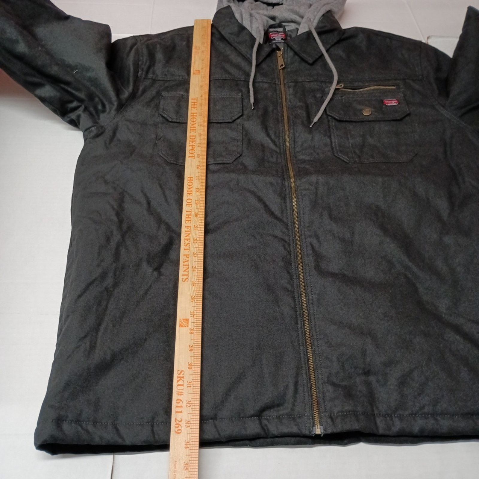 Wrangler Wrangler Shirt Jacket Quilt Lined Black Mens 3XL Canvas Hood Size US XXL / EU 58 / 5 - 7 Thumbnail