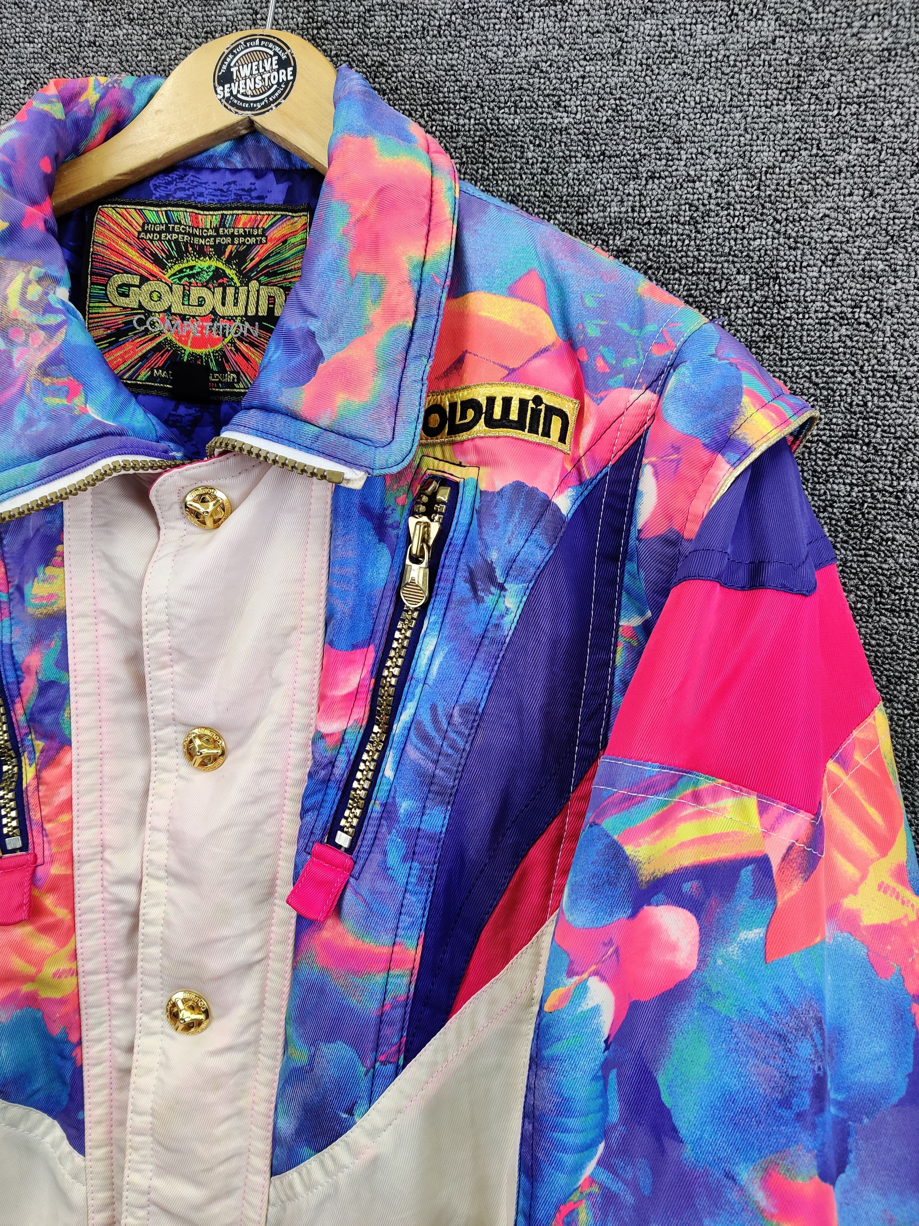 Goldwin Vintage Goldwin Floral Ski Bomber Jacket Nice Design Size US L / EU 52-54 / 3 - 5 Thumbnail