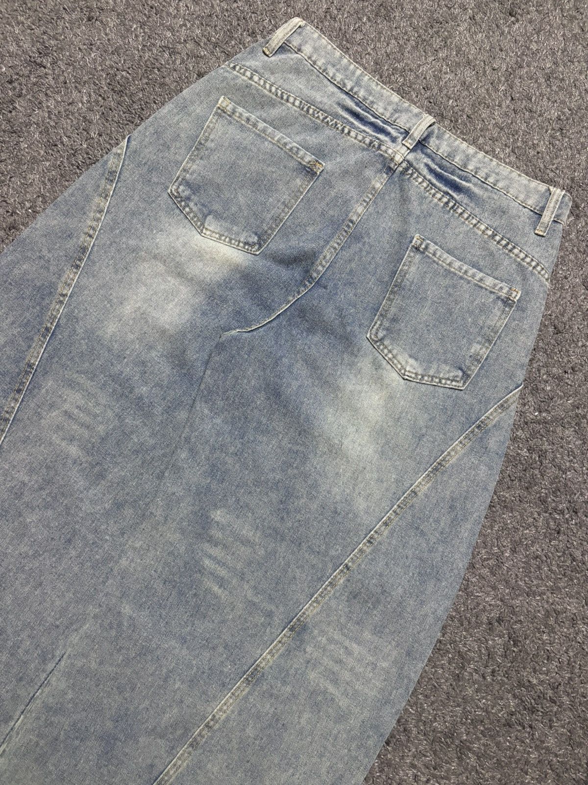 Jean Vintage wide leg rare parachute balloon baggy blue jeans Size US 34 / EU 50 - 13 Thumbnail