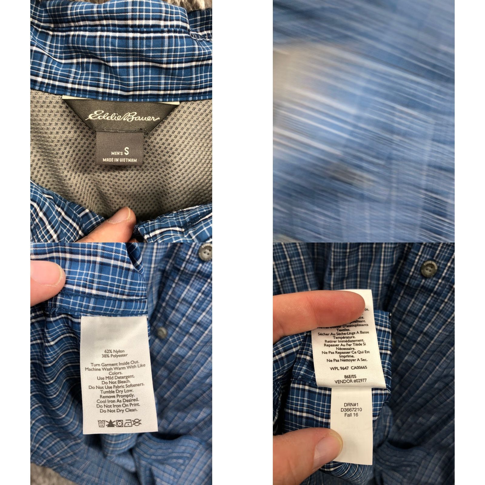 Eddie Bauer Eddie Bauer Shirt Mens Blue Plaid Long Sleeve Button Down Collar Size S Size US S / EU 44-46 / 1 - 8 Thumbnail