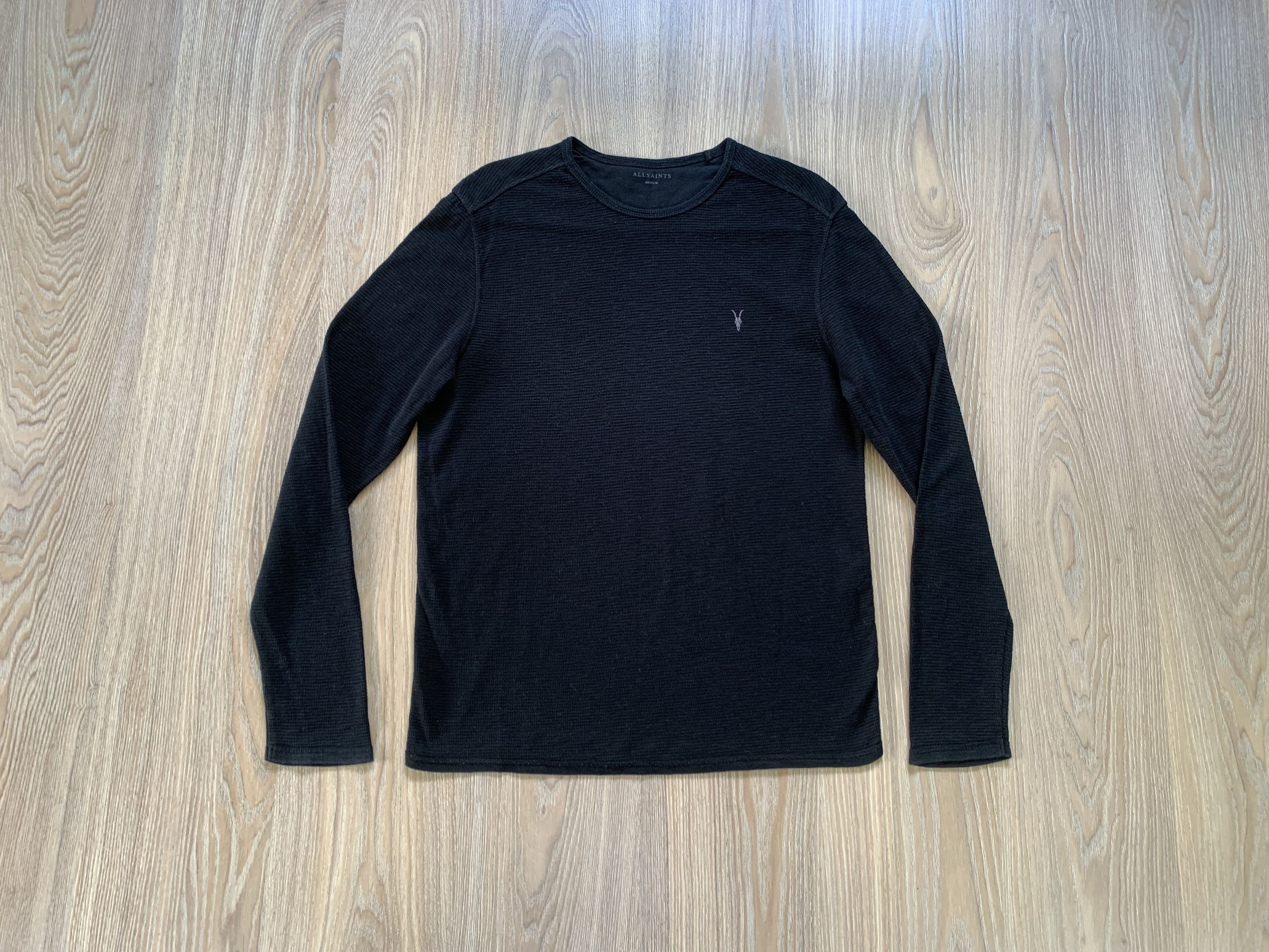 Allsaints AllSaints Clash LS Crew Black Pullover Jumper Size US M / EU 48-50 / 2 - 1 Thumbnail