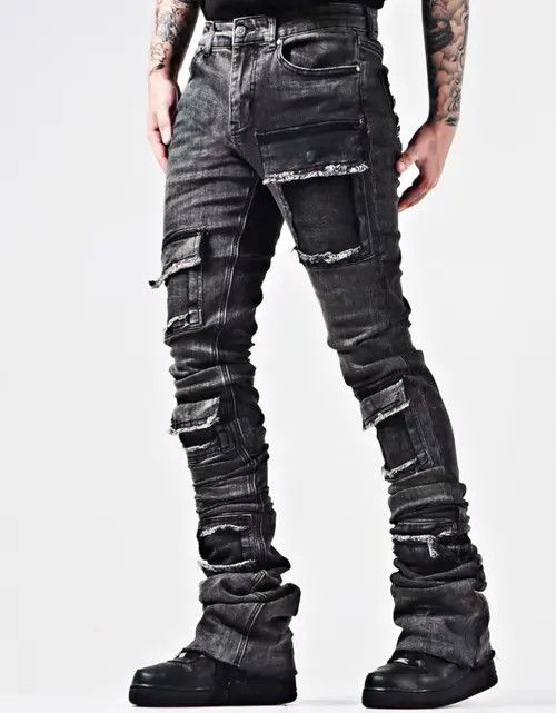 Other Vintage washed distressed rock and roll flared jeans Size US 32 / EU 48 - 2 Thumbnail