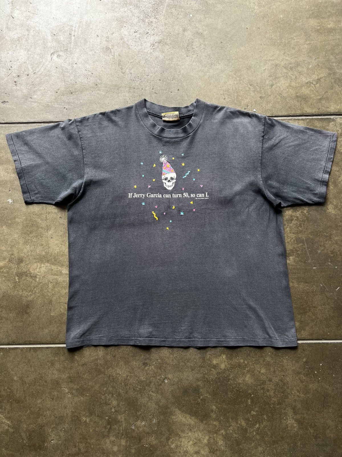 Vintage ‘90s If Jerry Garcia Can Turn 50 Band Tee Shirt Humor Parody Size US XL / EU 56 / 4 - 1 Thumbnail