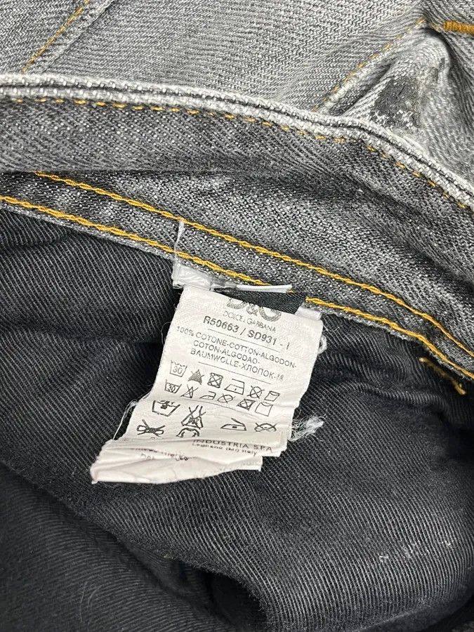 Dolce & Gabbana SS2006 Dolce & Gabbana Dirty Effect Grey Denim Jeans Size US 30 / EU 46 - 13 Thumbnail
