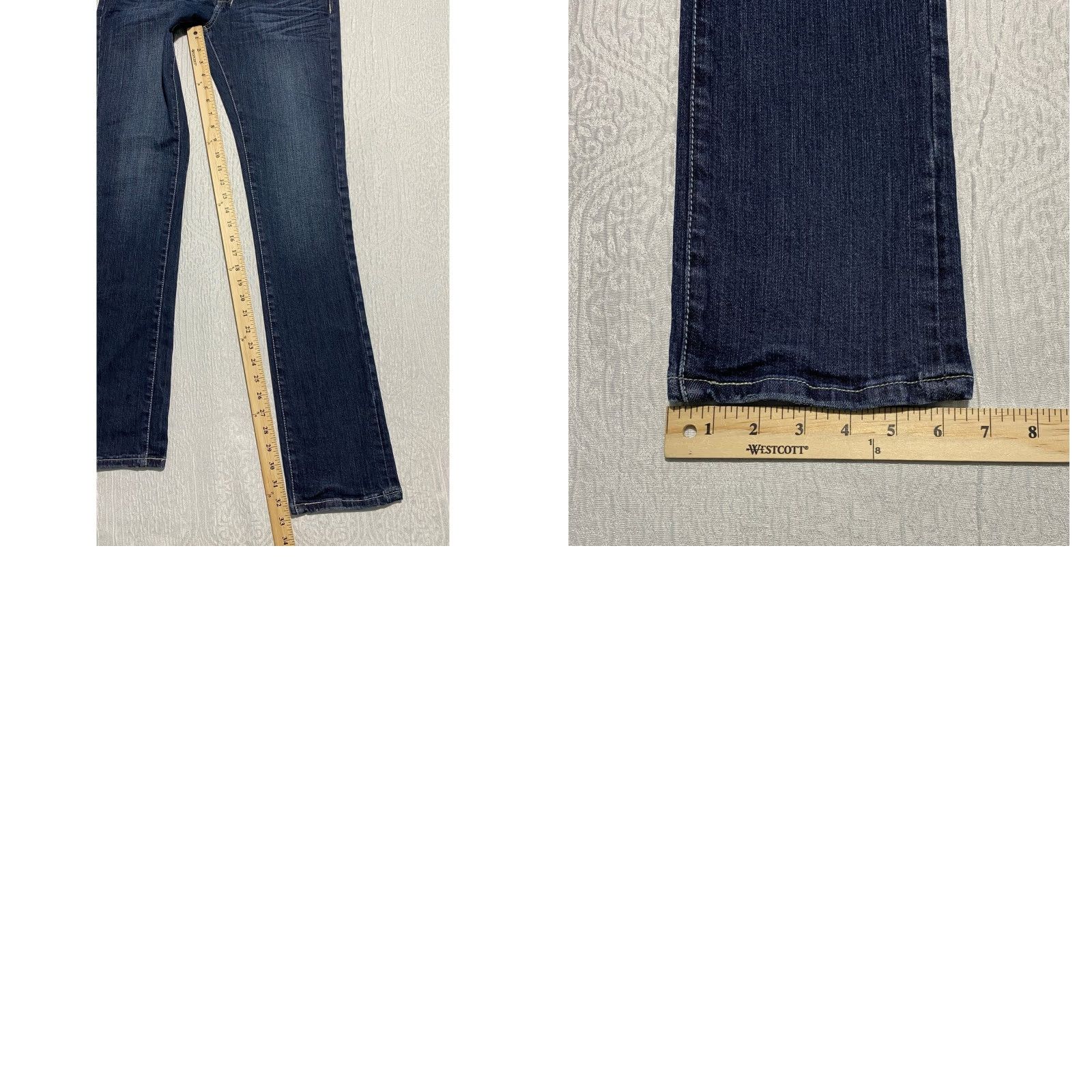 Denime VGS Jeans Womens Jeans 5-Pocket Design Straight Dark Blue Embroidered Size 6 Womens Size 28" / US 6 / IT 42 - 8 Thumbnail