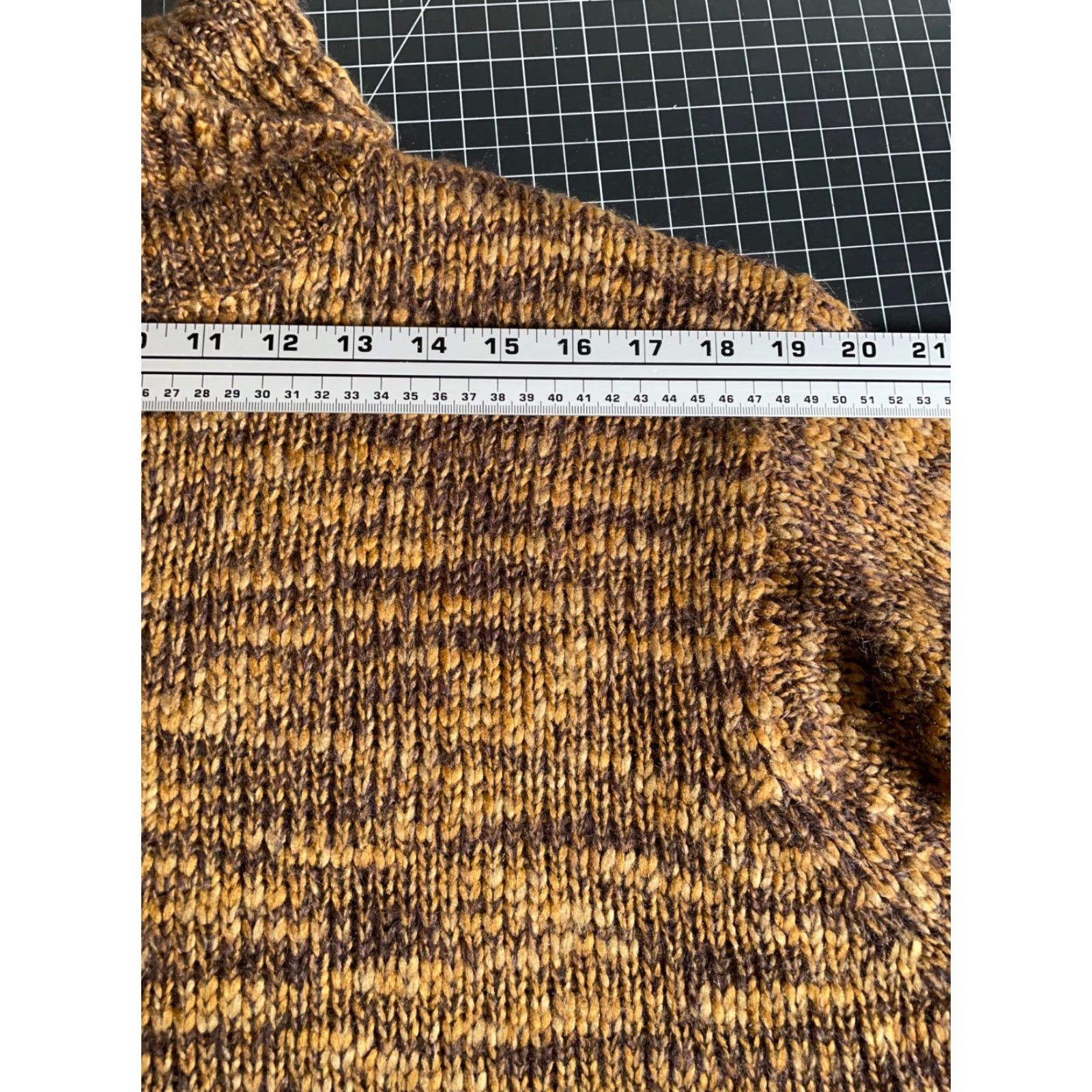 Vintage VINTAGE Guy Risoldi Sweater Men's Large Brown Mohair Blend Turtleneck Chunky Knit Preppy 90s Mens Size US L / EU 52-54 / 3 - 7 Thumbnail