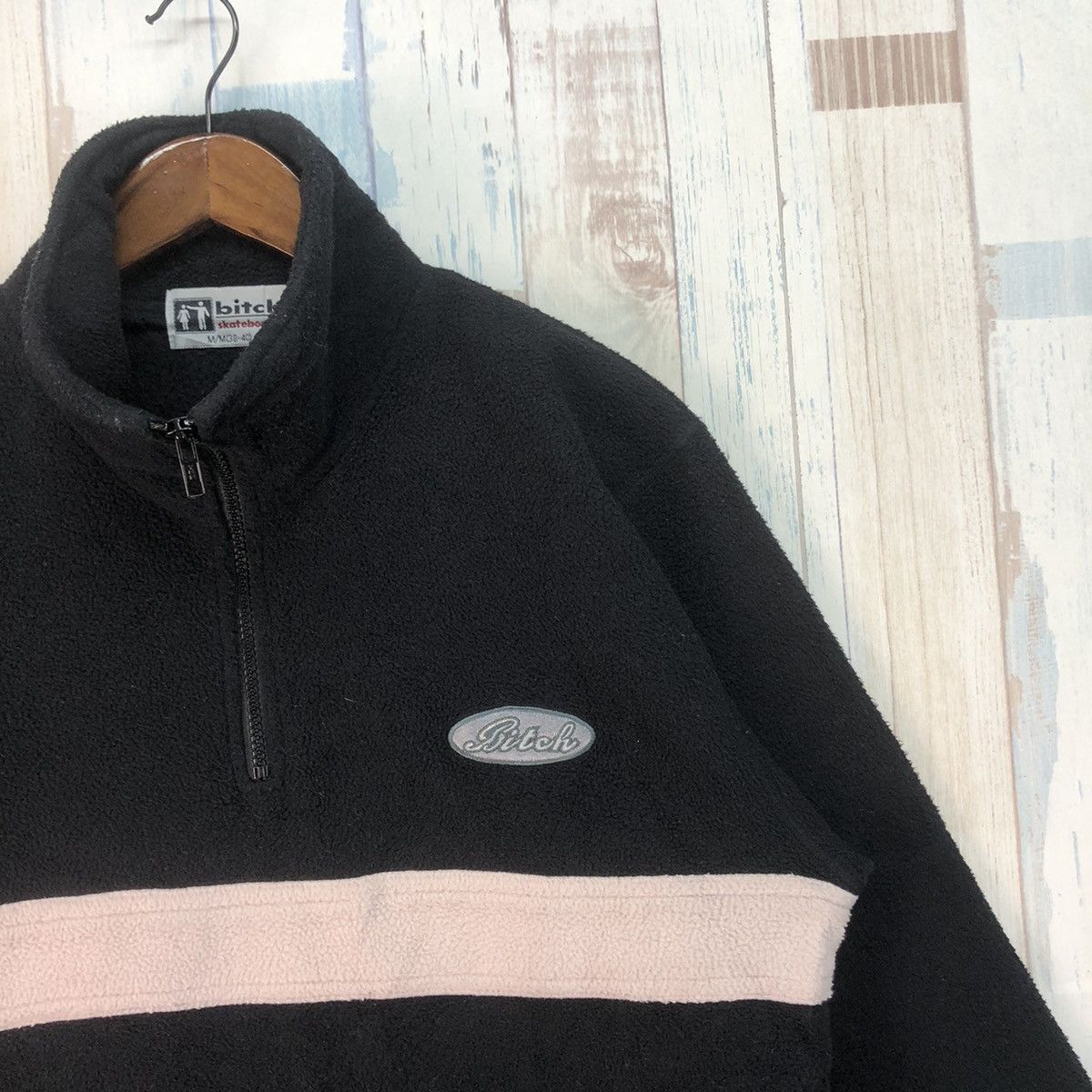 Japanese Brand × Vintage Vintage 90s Bitch Half Zip Fleece Size US M / EU 48-50 / 2 - 4 Thumbnail