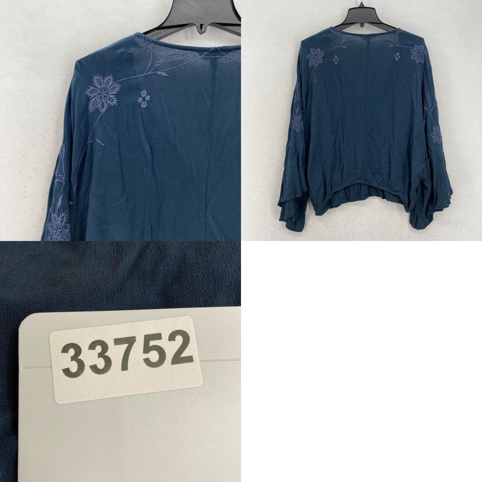Lucky Brand Lucky Brand Blouse 1X Blue Embroidered Boho Peasant Top Bell Sleeve Flowy Y2K Shirt Womens 1X Blue Embroidered Boho Peasant Top Bell Sleeve Y2K Size XL / US 12-14 / IT 48-50 - 9 Thumbnail