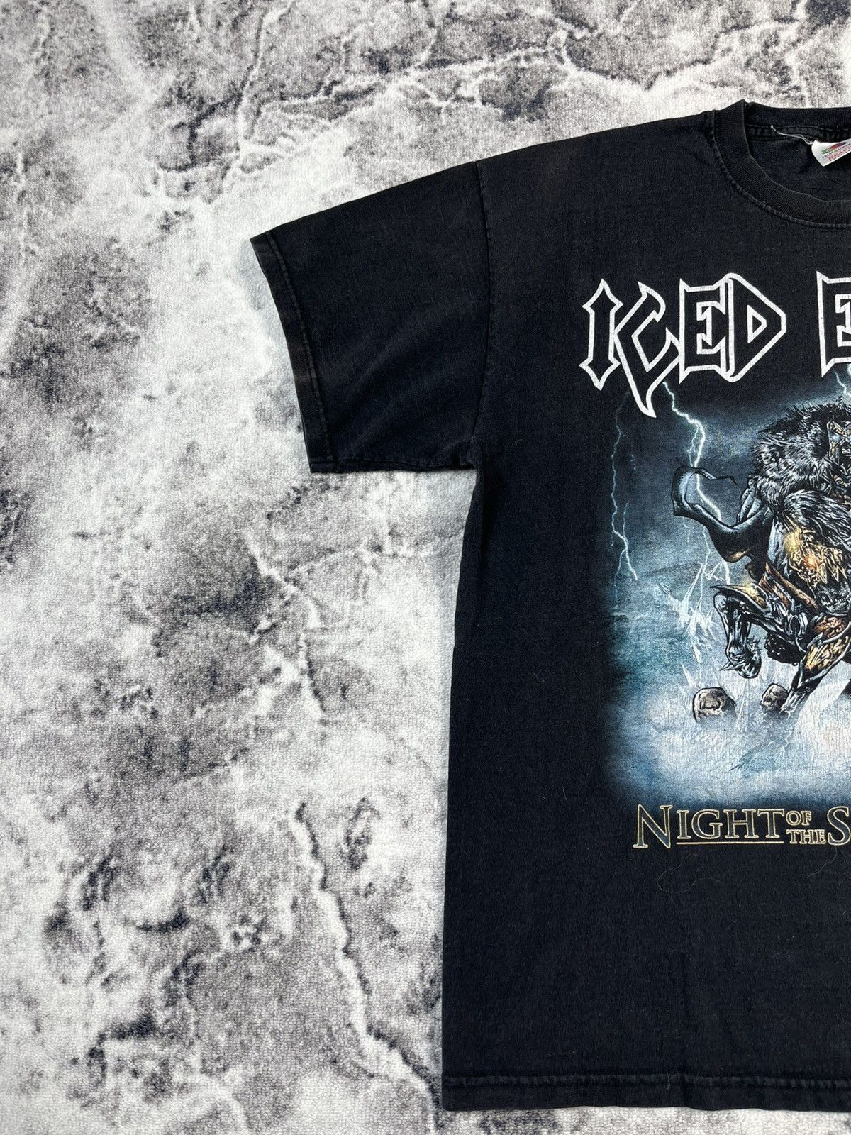 Band Tees Iced Earth Night of the Stormrider Band Tee Faded Vintage Size US XL / EU 56 / 4 - 2 Thumbnail
