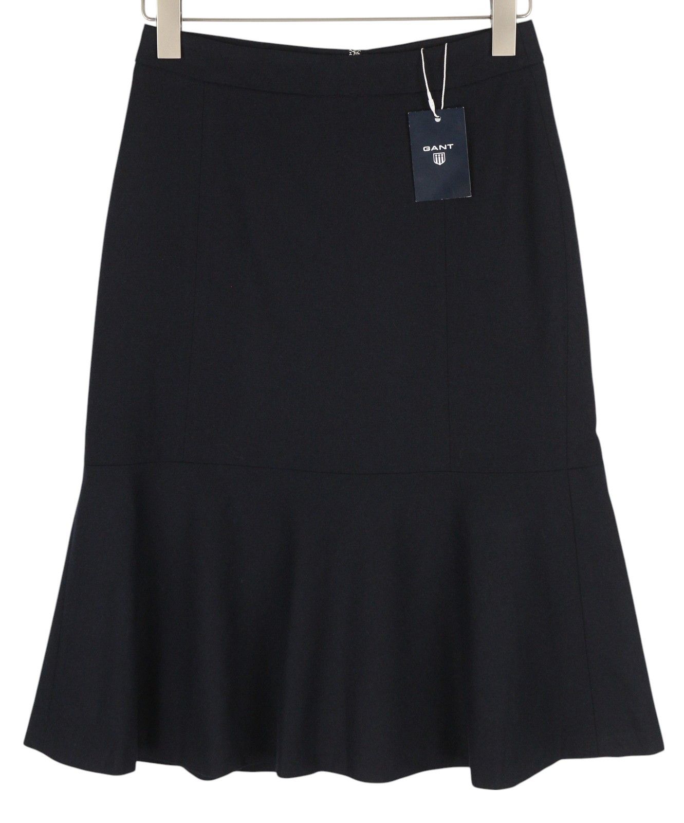 Gant FLANNEL FLARE EU36 Dark Blue Wool Blend Skirt 85356 Size 26" / US 2 / IT 38 - 1 Thumbnail