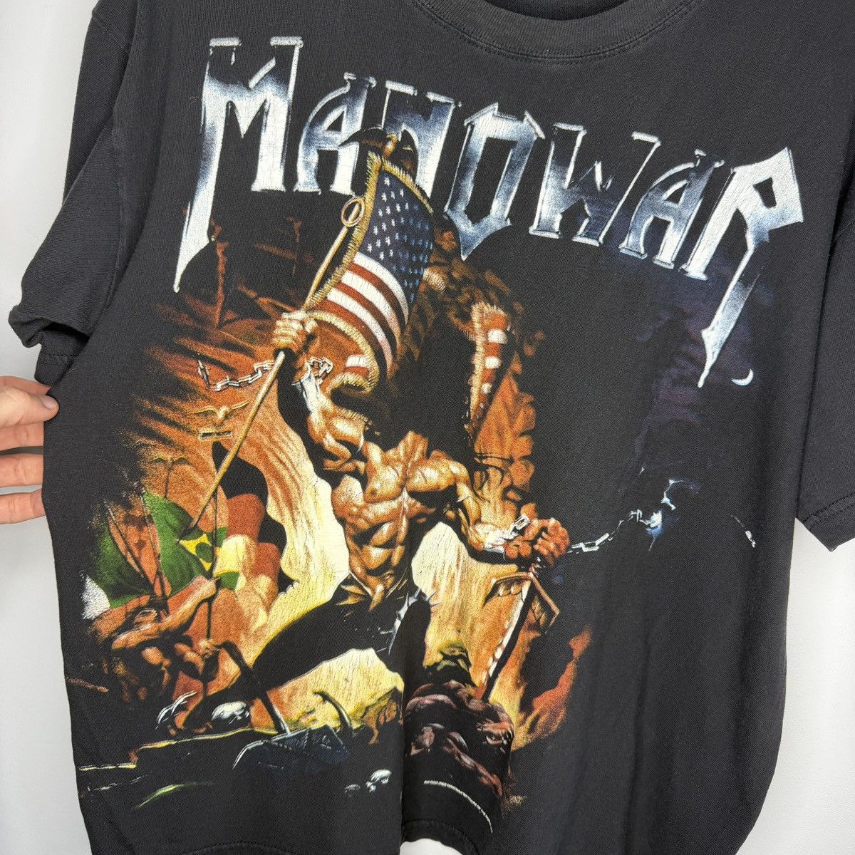 Band Tees RARE VINTAGE MANOWAR ROCK BAND THE DAWN OF BATTLE T SHIRT Size US M / EU 48-50 / 2 - 5 Thumbnail