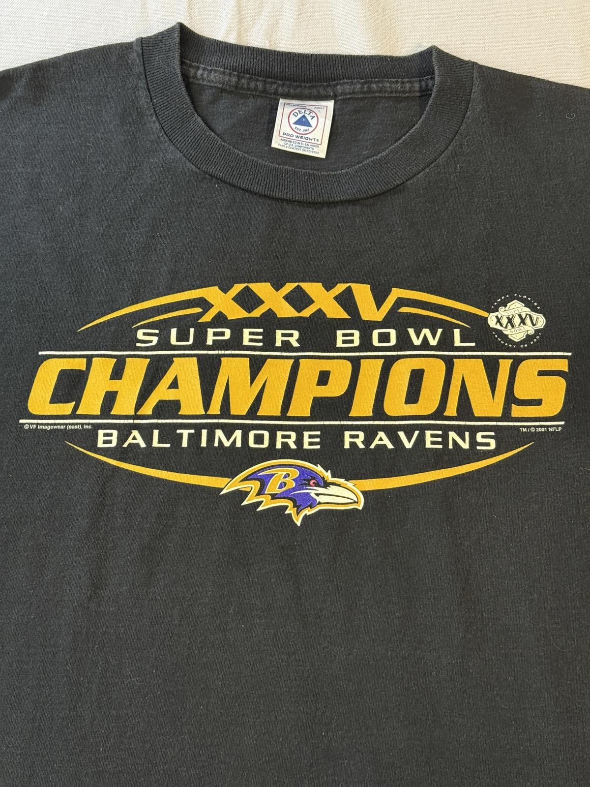 Delta VTG Baltimore Ravens T-shirt Superbowl Champions XXV 2001 -L Size US L / EU 52-54 / 3 - 3 Thumbnail