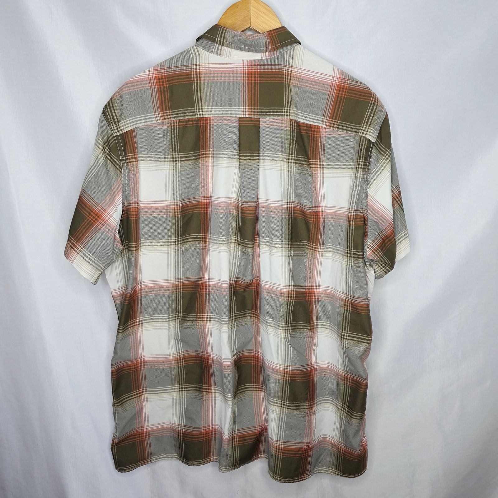 Eddie Bauer Eddie Bauer Brown White Plaid Button Up Short Sleeve Shirt Size US XL / EU 56 / 4 - 2 Thumbnail