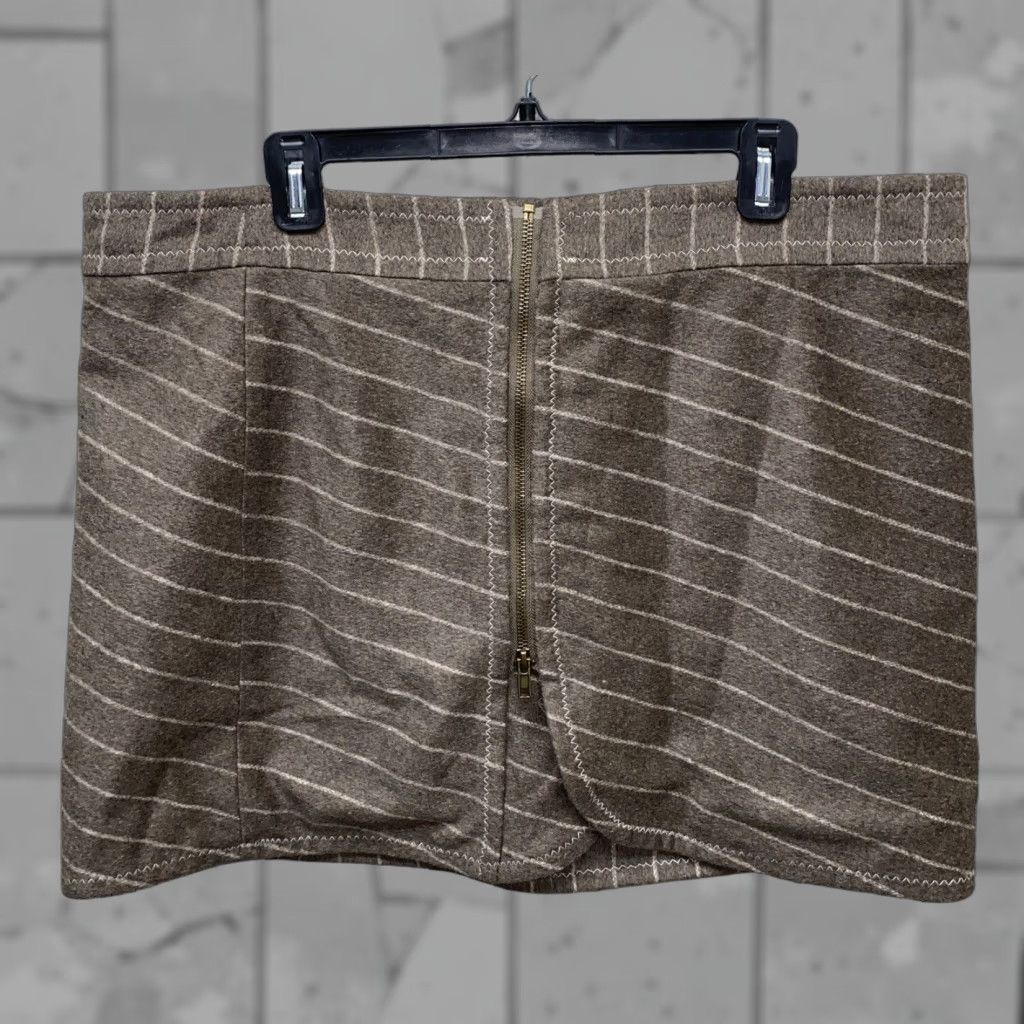 Vintage Purnell Skirt Wrap Women 14 Brown NWT 90s Santa Barbara Work Wear Woolies Zip Short Canvas Structured Size 36" / US 14 / IT 50 - 1 Thumbnail