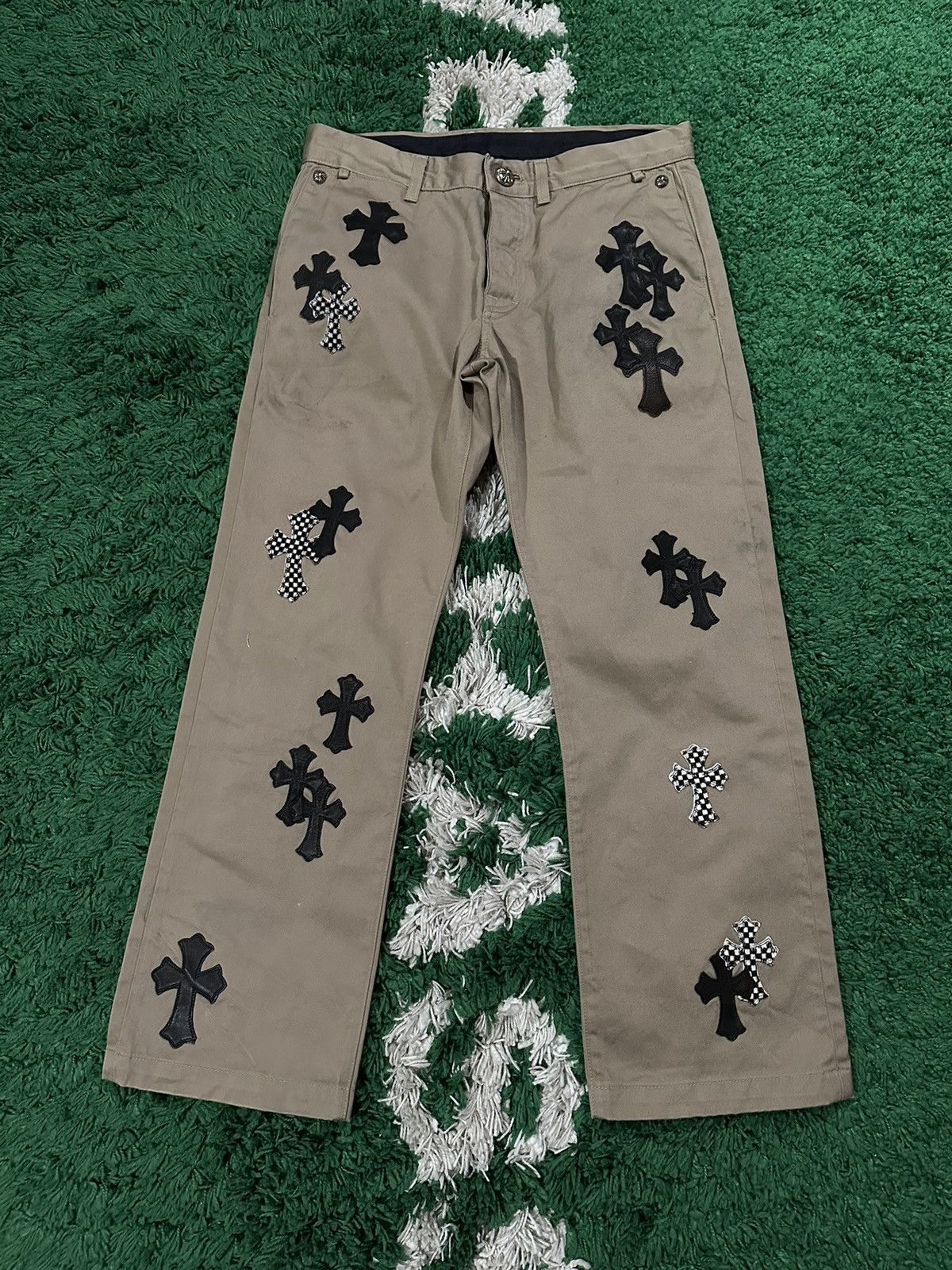 Chrome Hearts Chrome Hearts 40 Patch Tan Chino Pants Size US 34 / EU 50 - 1 Thumbnail