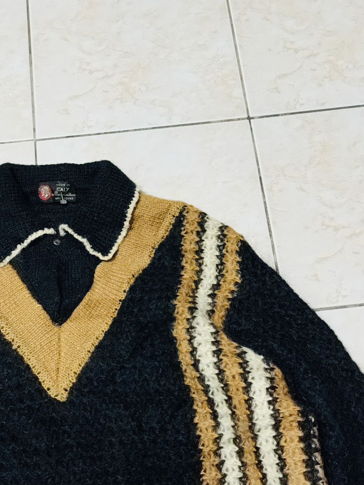 Vintage Vintage Cellini Chunky Knitted Mohair-Like Sweater Size US XL / EU 56 / 4 - 3 Thumbnail