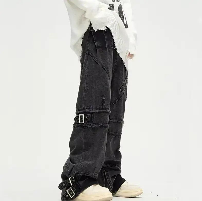 Japanese Brand Kanye Y2K black cargo pants Size US 32 / EU 48 - 4 Thumbnail