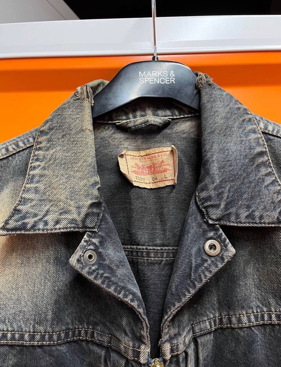 Levi's Vintage Levi’s Denim Full Zip Jacket Acid Wash Rare Dsgn Size US L / EU 52-54 / 3 - 4 Thumbnail