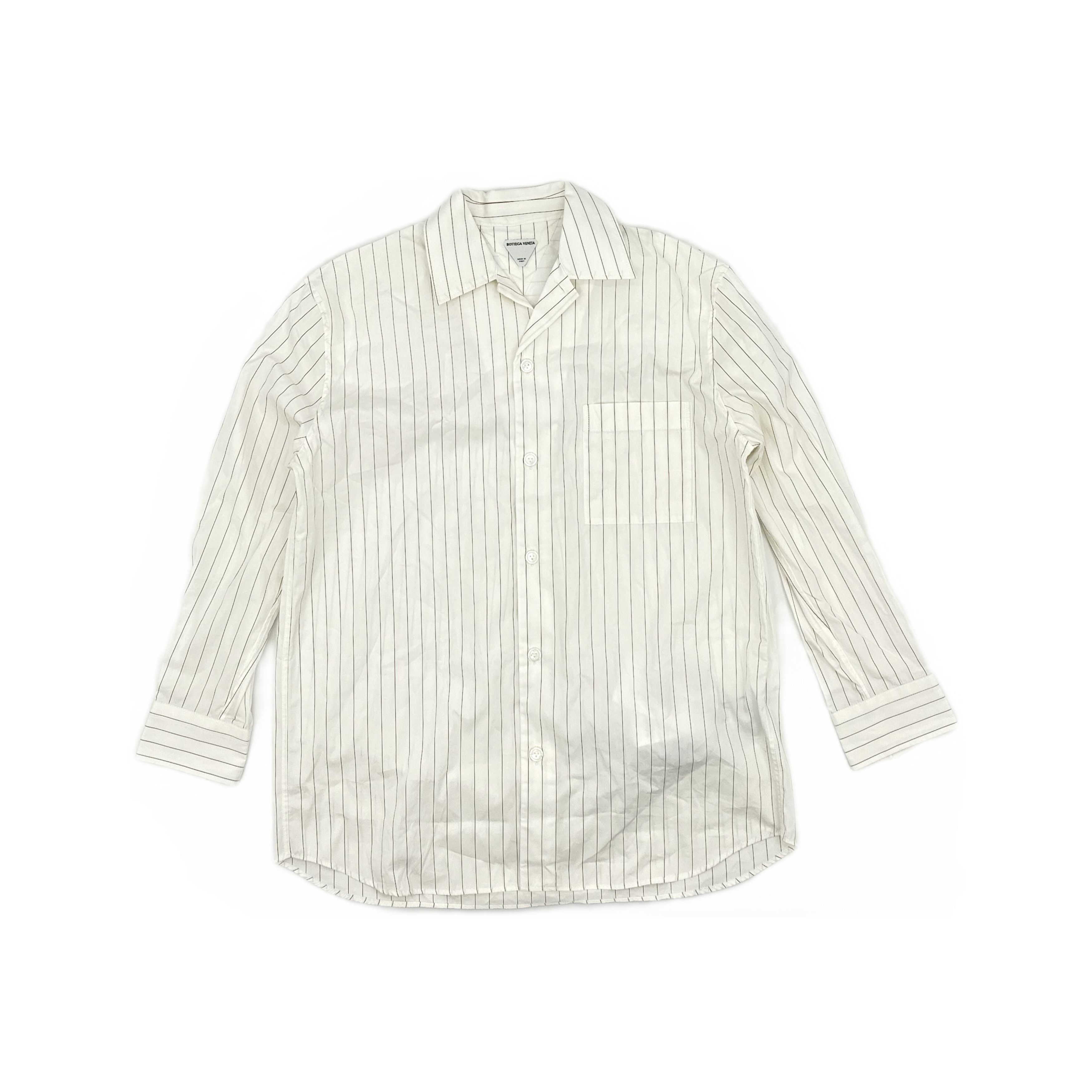 Bottega Veneta Bottega Veneta Pinstripe Cotton Button Up Shirt Size 36 Size XS / US 0-2 / IT 36-38 - 1 Thumbnail