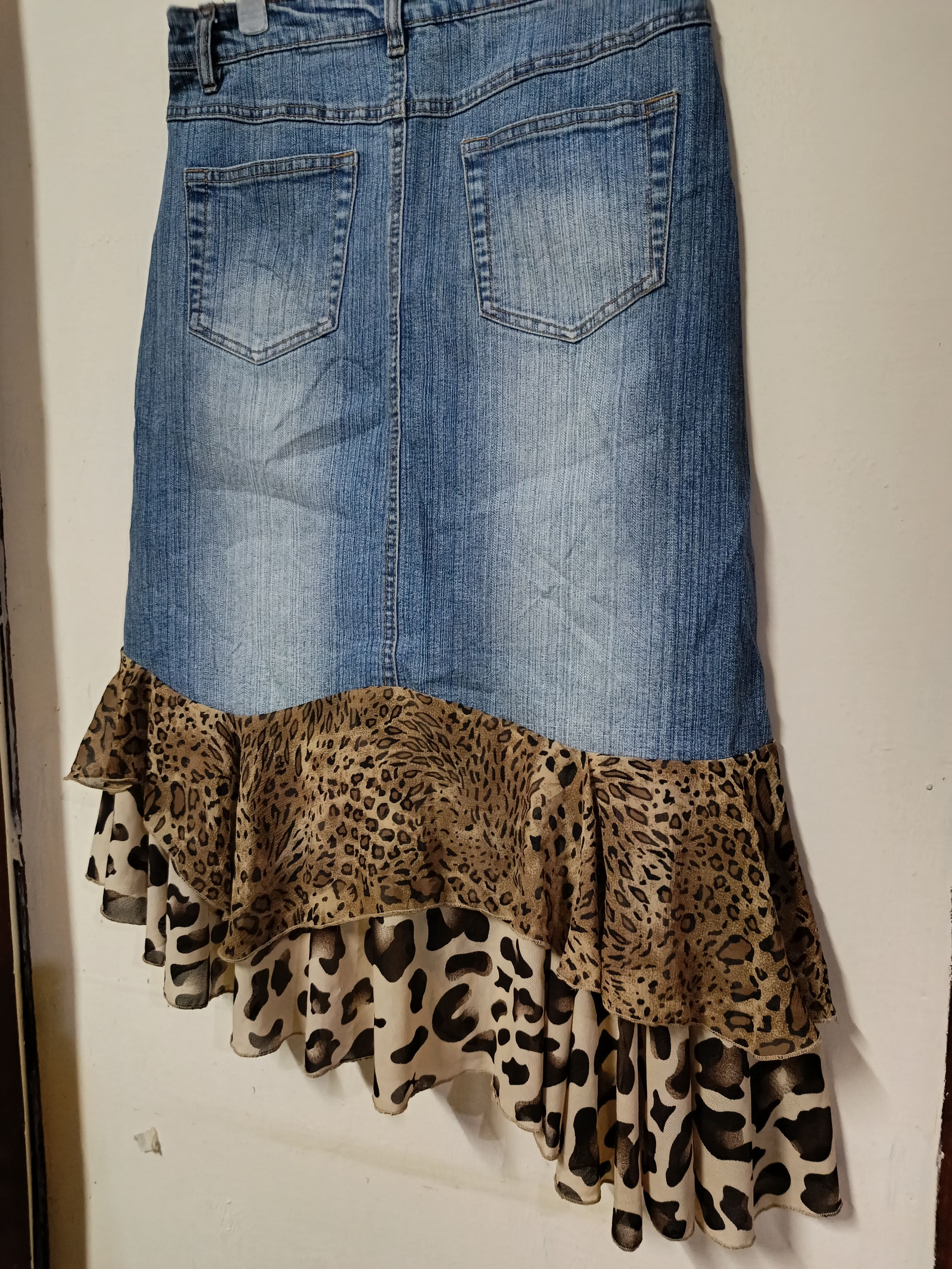 Other Y2k denim leopard print skirt Size 27" / US 4 / IT 40 - 5 Thumbnail