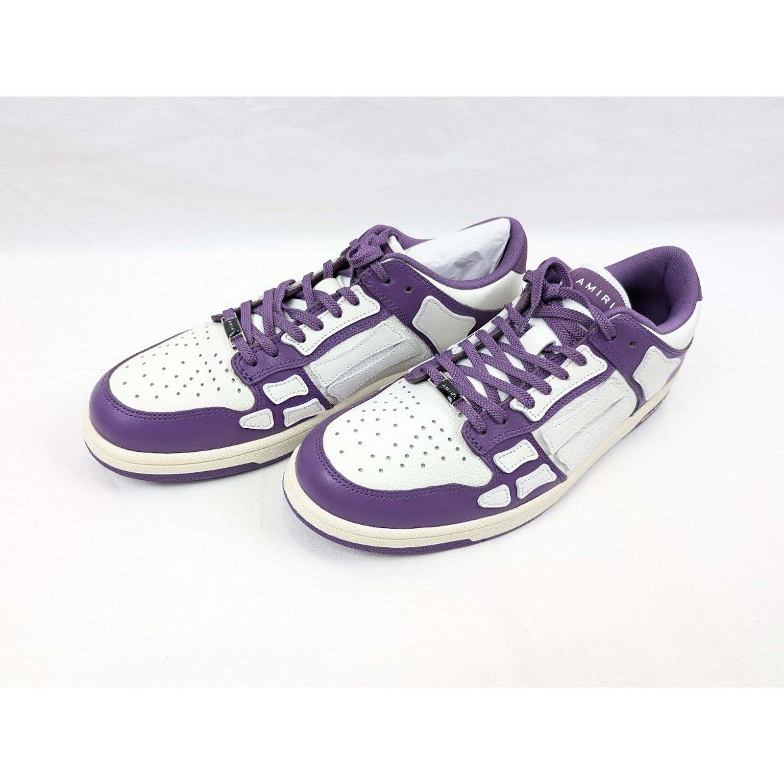 Amiri o1rshd1 Skeleton Low-Top Sneakers in Purple/White Size US 13 / EU 46 - 17 Thumbnail