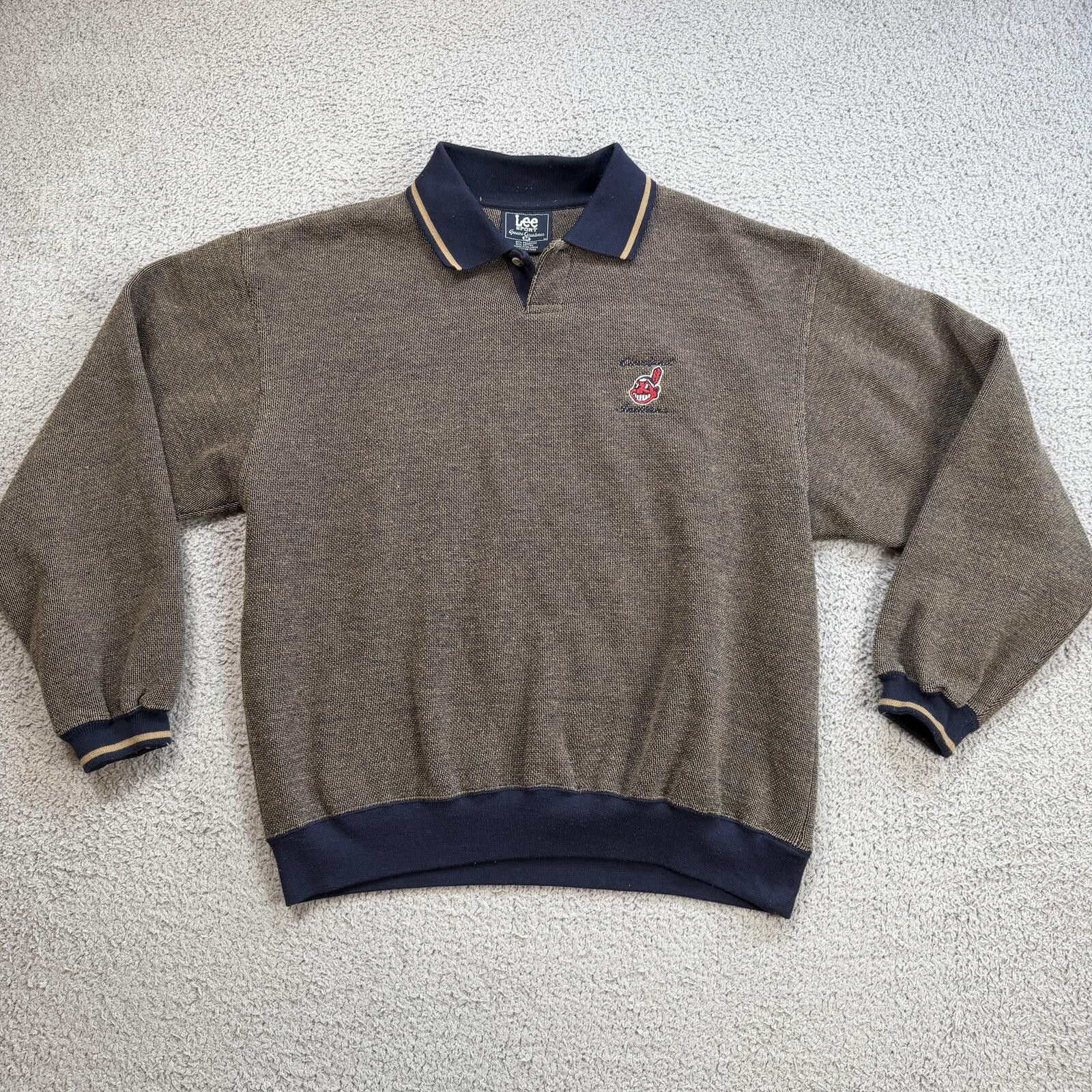 Lee Vintage Lee Sport Cleveland Indians Chief Wahoo Sweater L Size US M / EU 48-50 / 2 - 1 Thumbnail