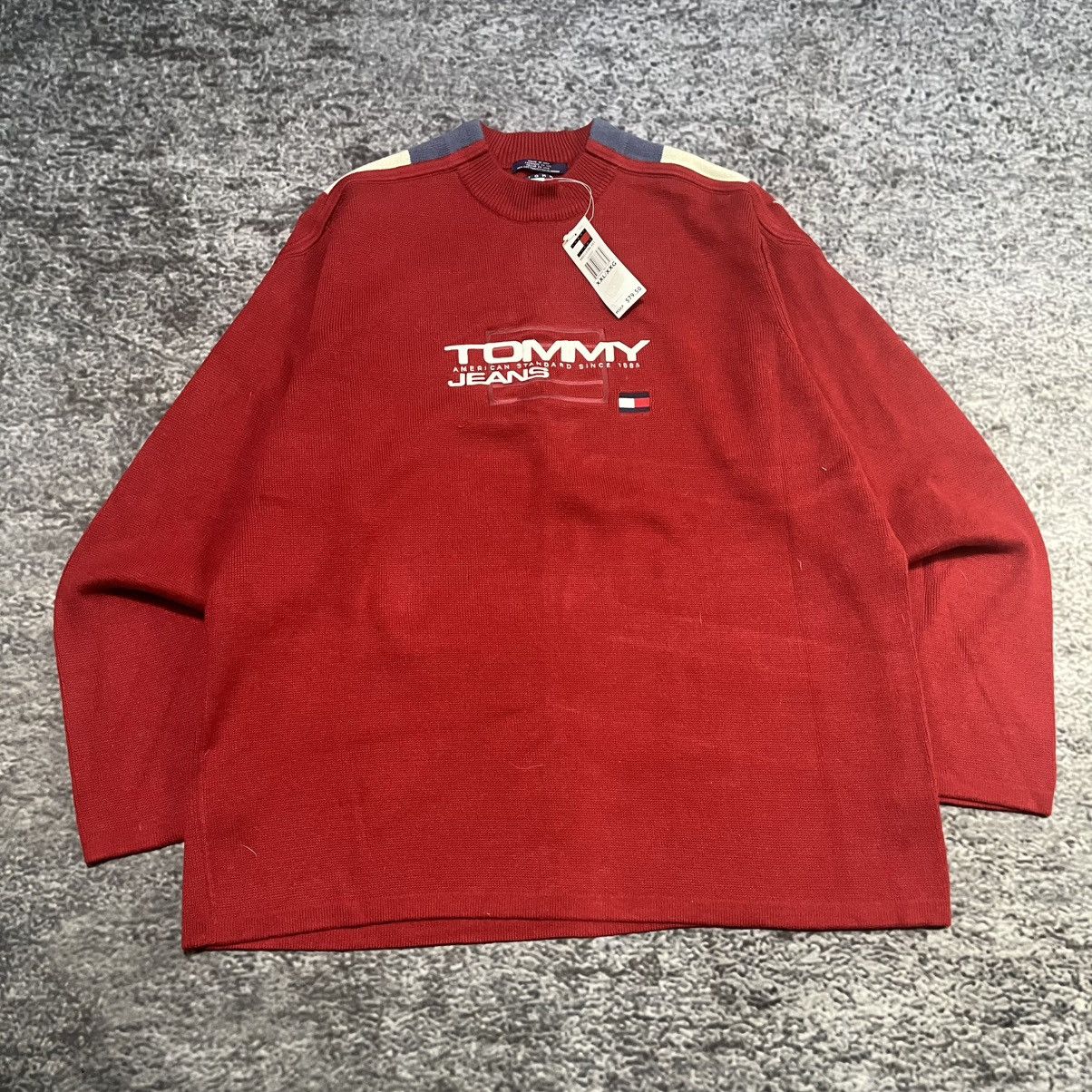 Tommy Hilfiger Vintage Tommy Hilfiger Jeans Embroidered Logo 2000s Sweater Size US XXL / EU 58 / 5 - 3 Thumbnail