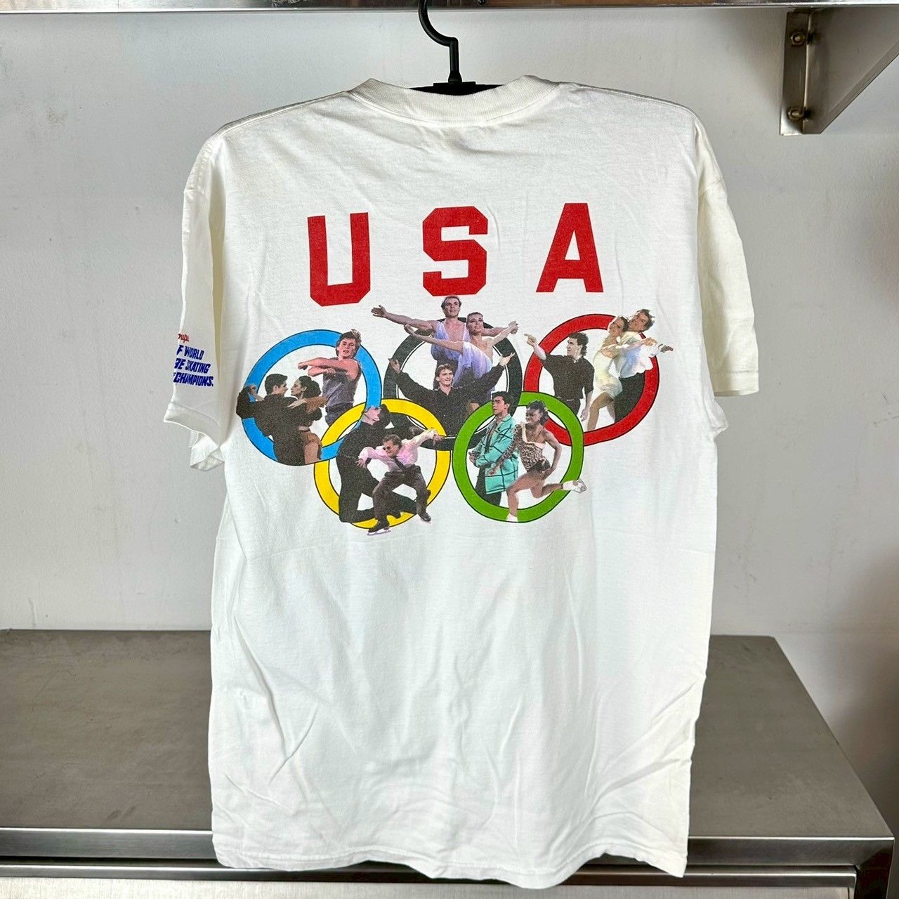 Vintage ​​​​​​​​​​1997 USA Olympics Tour of World Figure Skating Tee Size US L / EU 52-54 / 3 - 3 Thumbnail