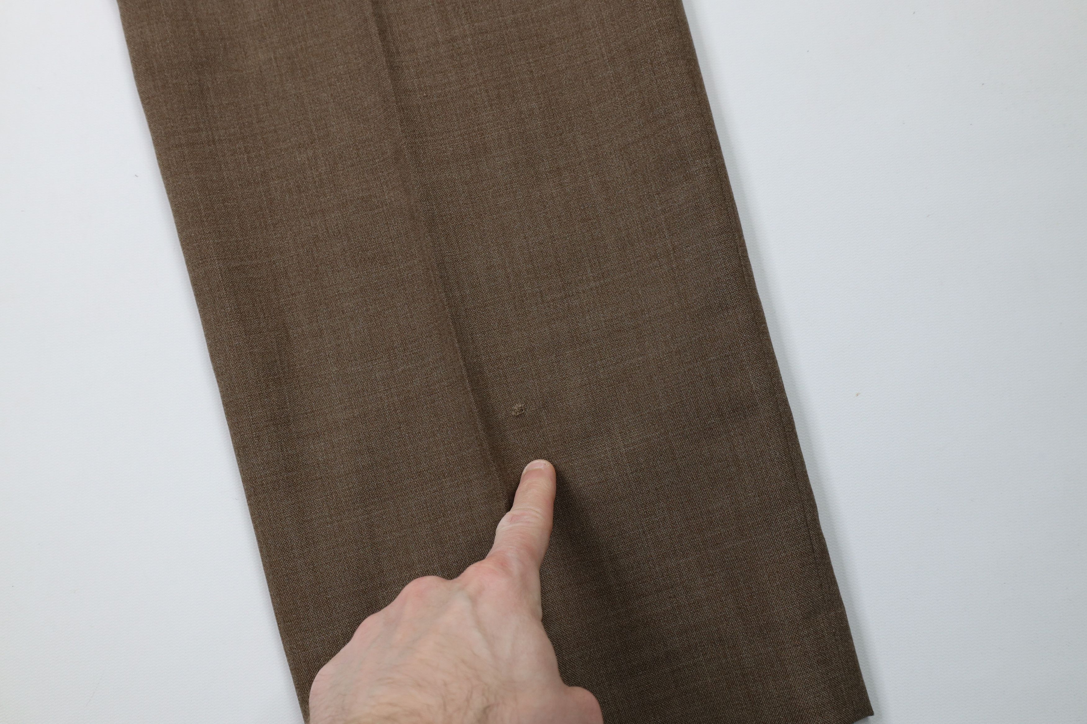 Vintage Vintage 90s Streetwear Wide Leg Chino Pants Brown Wool Size US 38 / EU 54 - 8 Thumbnail