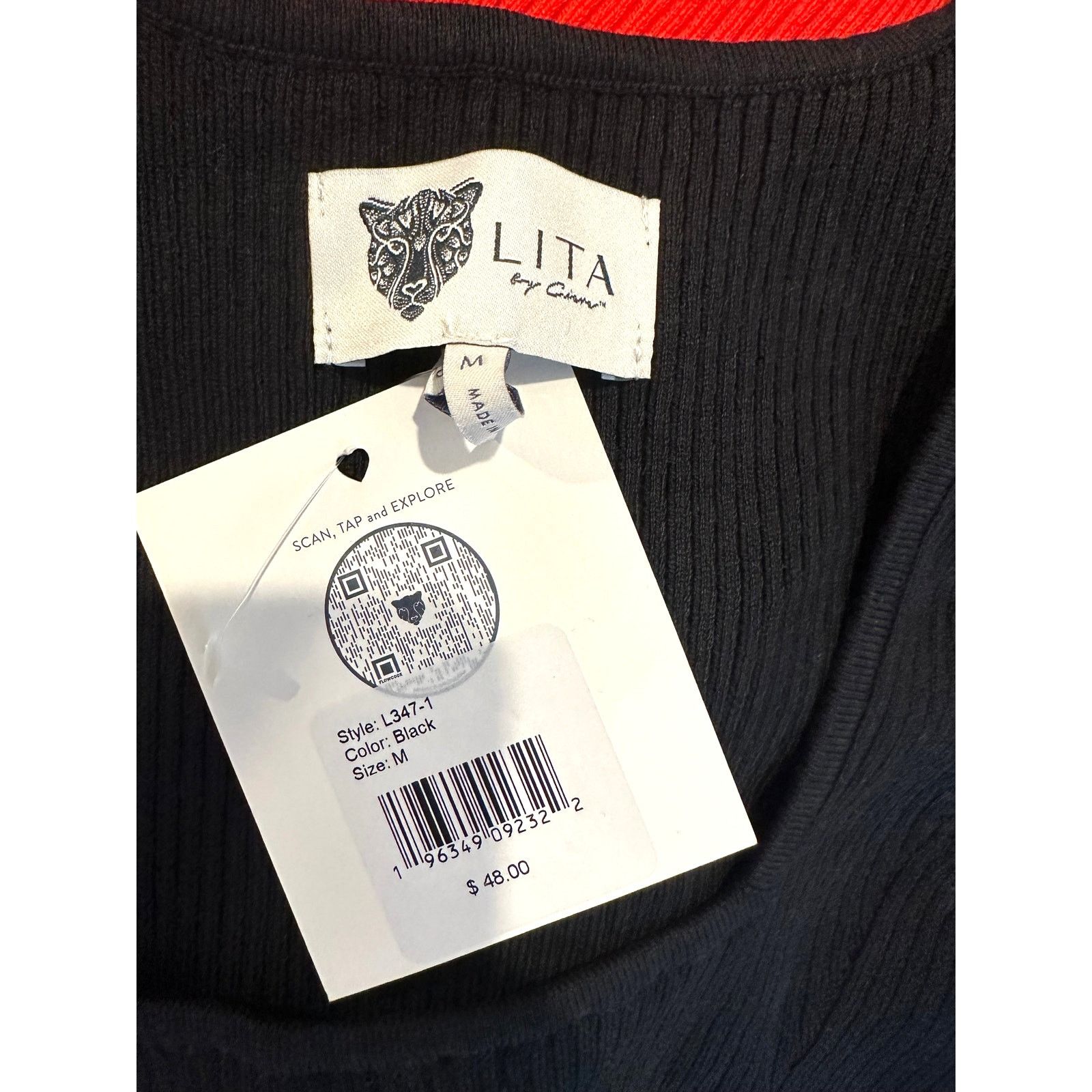 Other Lita by Ciara True Rib Crop Top - Black - size M Size M / US 6-8 / IT 42-44 - 10 Thumbnail