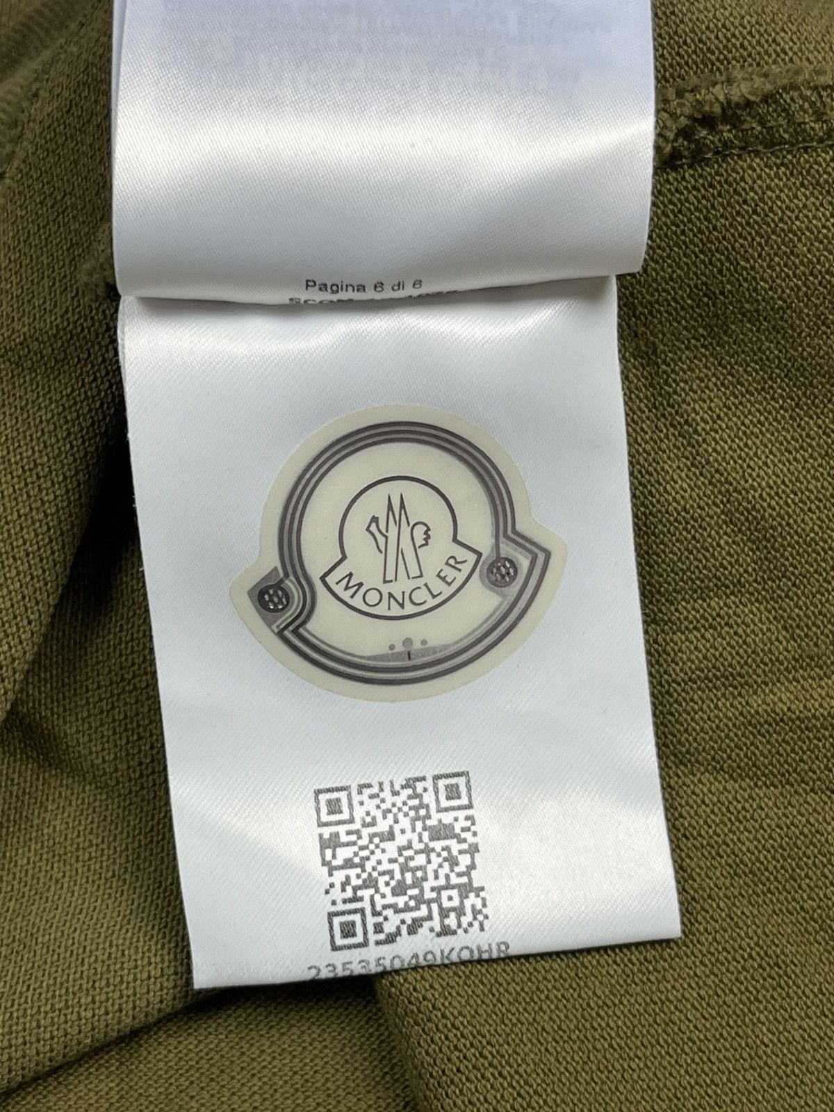 Moncler Double Logo Maglia Polo Manica Corta Size S Mens