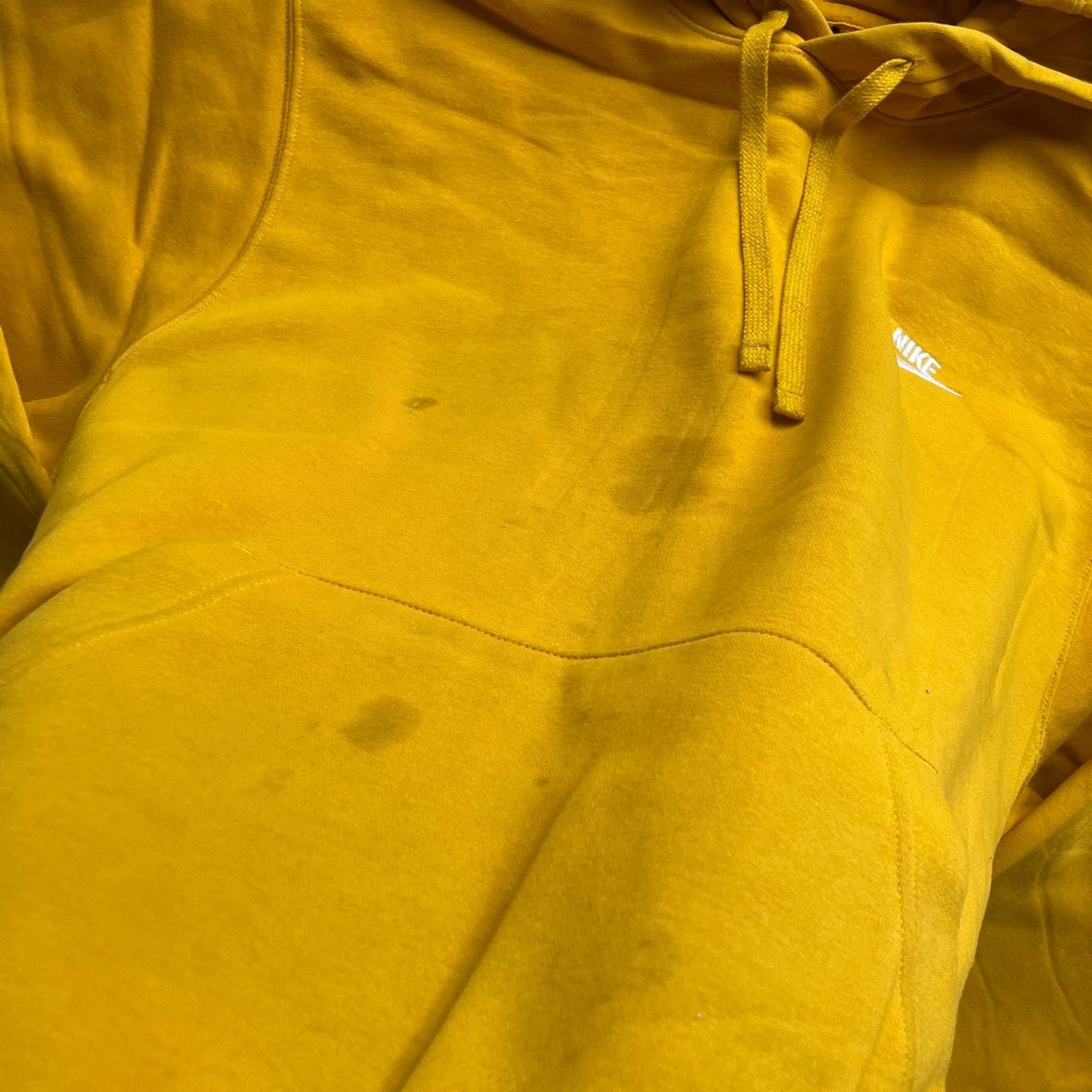 Nike × Vintage Vintage Y2K Nike Embroidered Swoosh Yellow Hoodie Large Rare Size US L / EU 52-54 / 3 - 4 Thumbnail