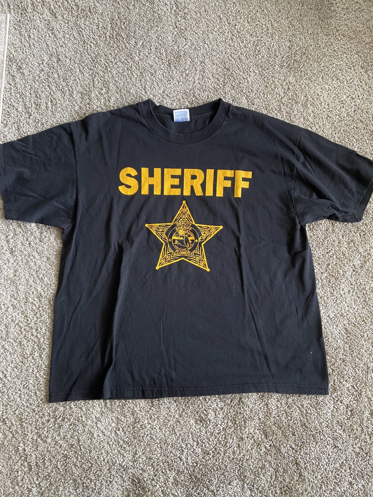 Vintage 2000s Sheriff Tee Size US XL / EU 56 / 4 - 1 Thumbnail
