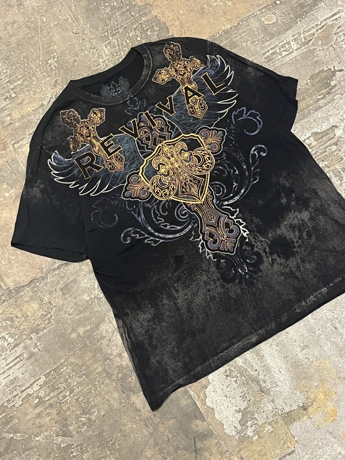 Affliction × Vintage Affliction style grunge y2k skater hype opium goth emo tee Size US XXL / EU 58 / 5 - 1 Thumbnail