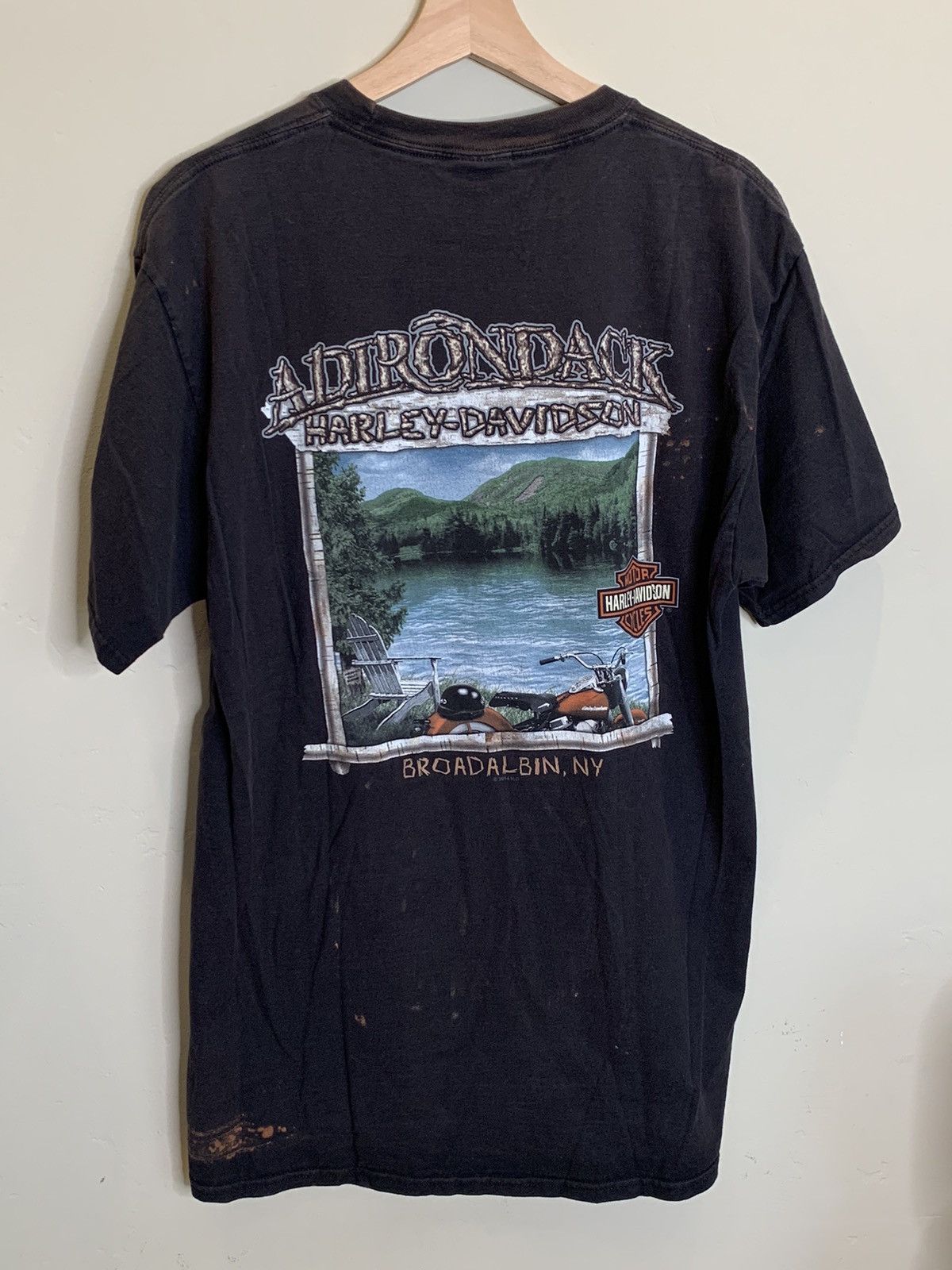 Harley Davidson RARE Vintage Harley Davidson Adirondack New York Biker Shirt Size US L / EU 52-54 / 3 - 1 Thumbnail
