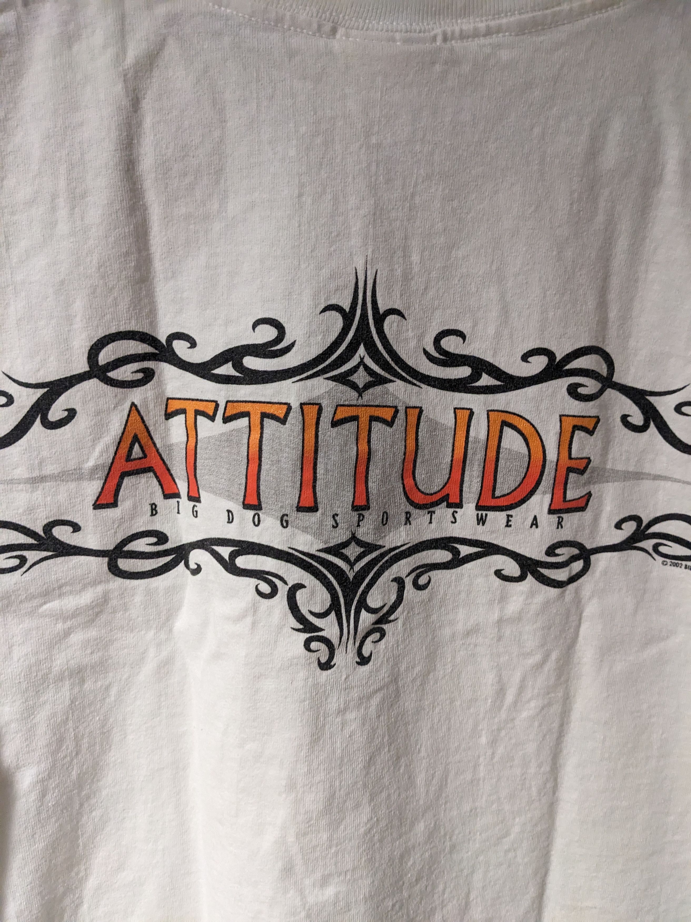 Big Dogs × Vintage Vintage 2002 Big Dog Attitude White Medium T-Shirt Size US M / EU 48-50 / 2 - 8 Thumbnail