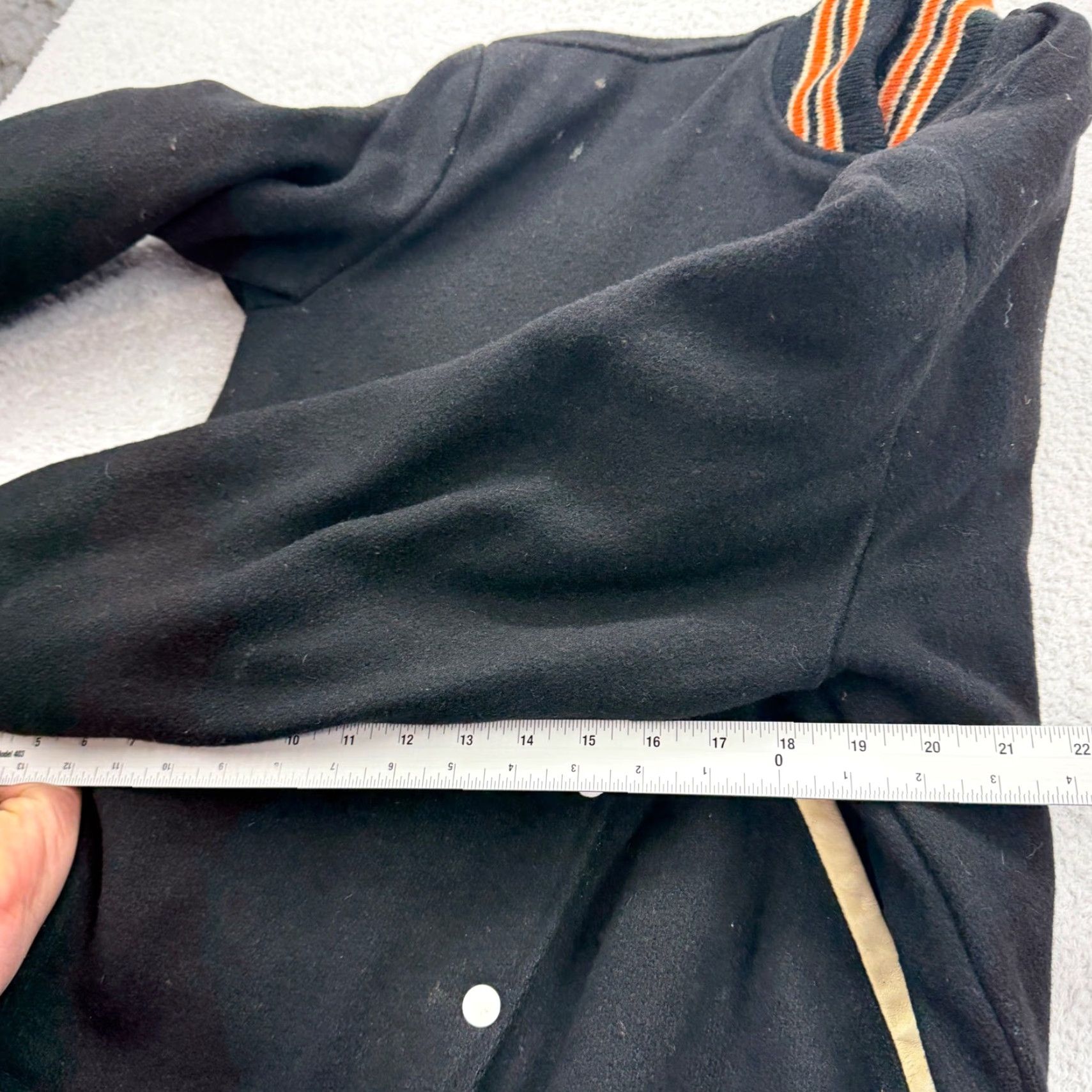 CO Vintage Standard Pennant Co Men S Wool Varsity Letterman Jacket Black Orange USA Size US S / EU 44-46 / 1 - 6 Thumbnail