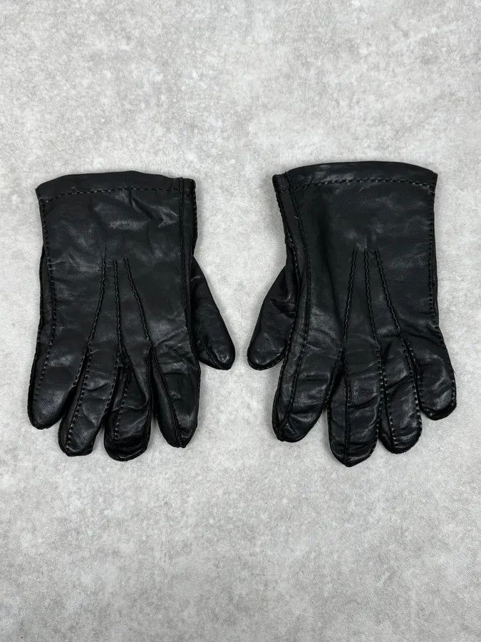 Prada 2000s Prada Biker Black Leather Gloves Size ONE SIZE - 3 Thumbnail