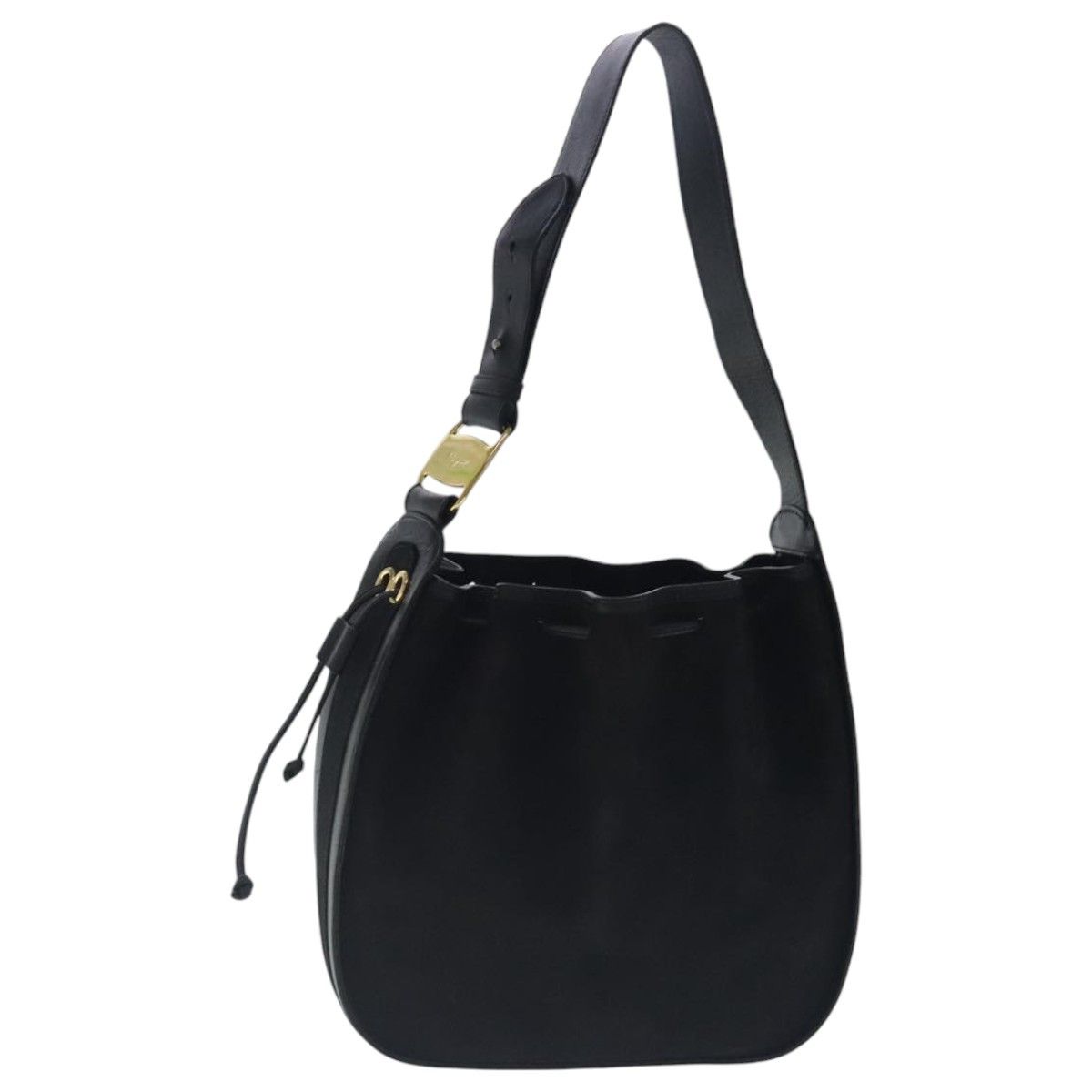 Salvatore Ferragamo Vara Black Suede Shoulder Bag (Pre-Owned) Size ONE SIZE - 1 Thumbnail