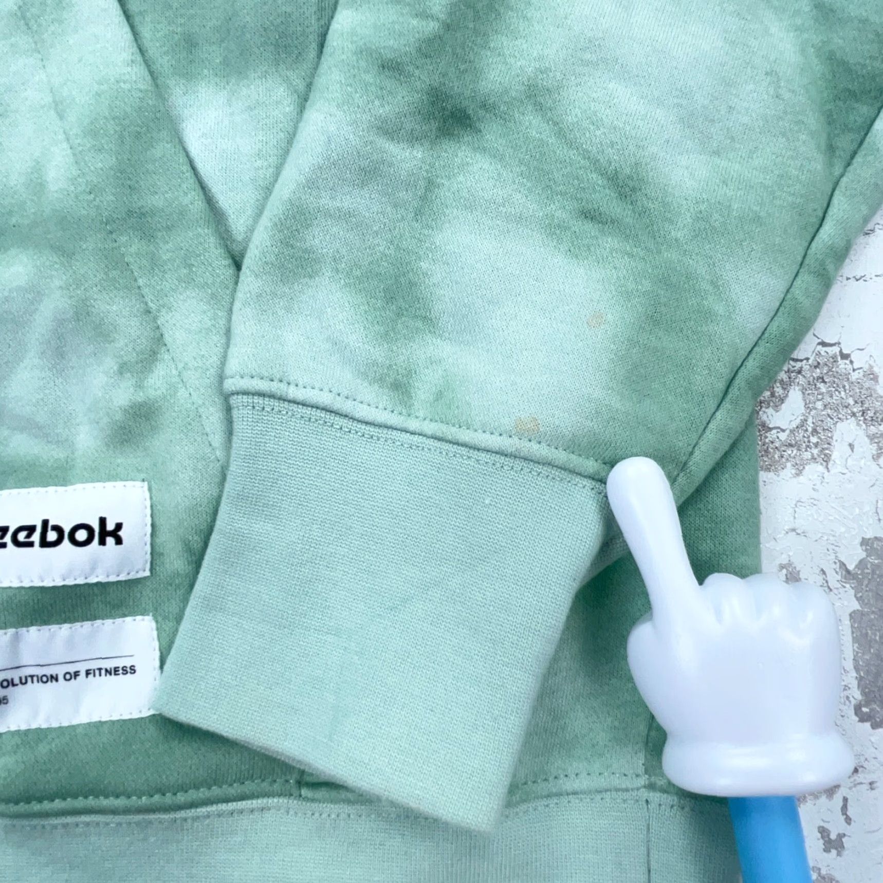 Reebok Reebok Hoodie Men's Medium Green Tie Dye Logo Graphic Print Pullover Sweater Sweatshirt Classic Gym Casual Vintage: No N/A Size US M / EU 48-50 / 2 - 3 Thumbnail